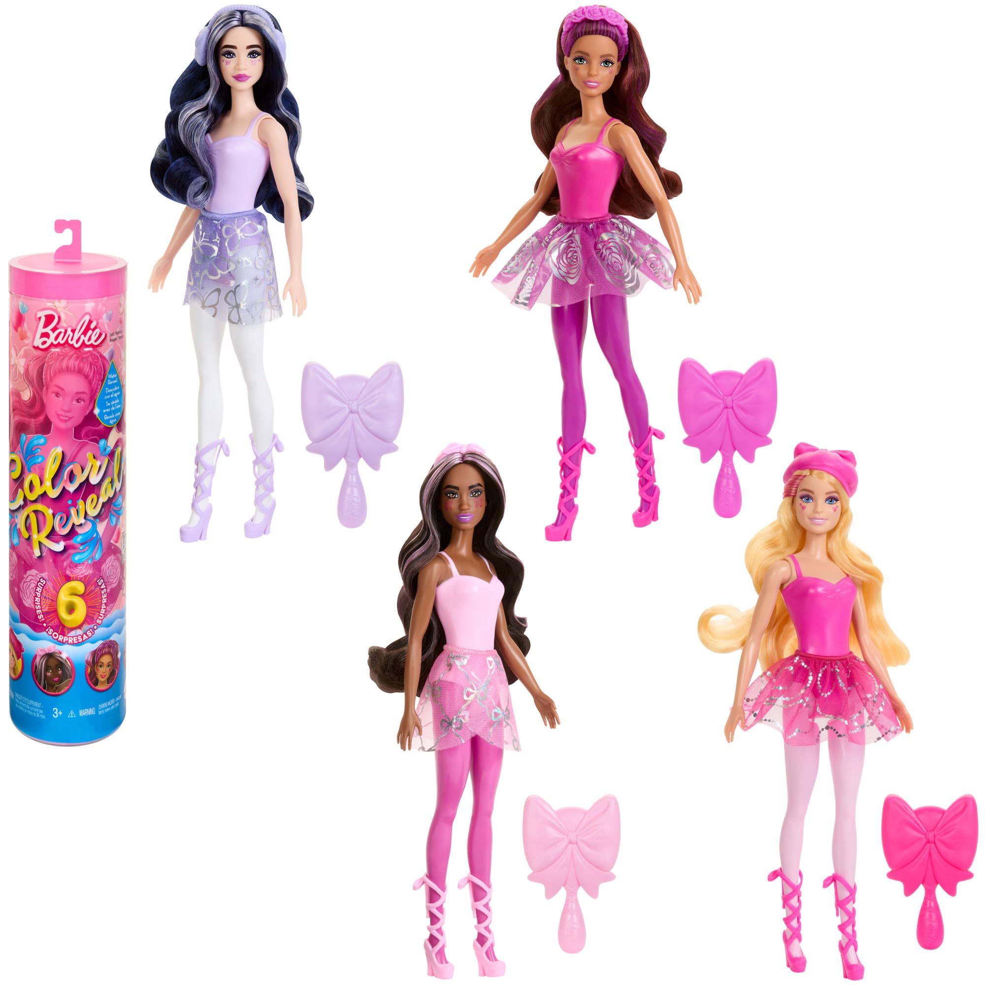 Foto 2 pulgar | Muñeca Barbie Ballerina Color Reveal Con 6 Sorpresas Durante Más De 3 Años - Venta Internacional.
