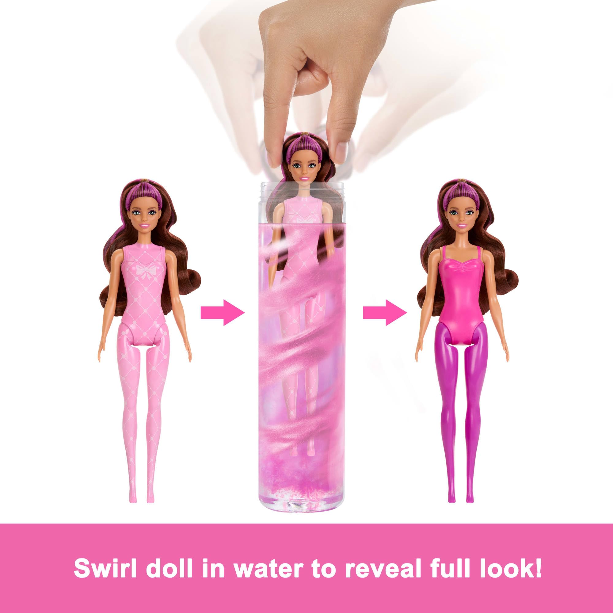 Foto 5 pulgar | Muñeca Barbie Ballerina Color Reveal Con 6 Sorpresas Durante Más De 3 Años - Venta Internacional.