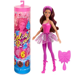 Foto 6 | Muñeca Barbie Ballerina Color Reveal Con 6 Sorpresas Durante Más De 3 Años - Venta Internacional.