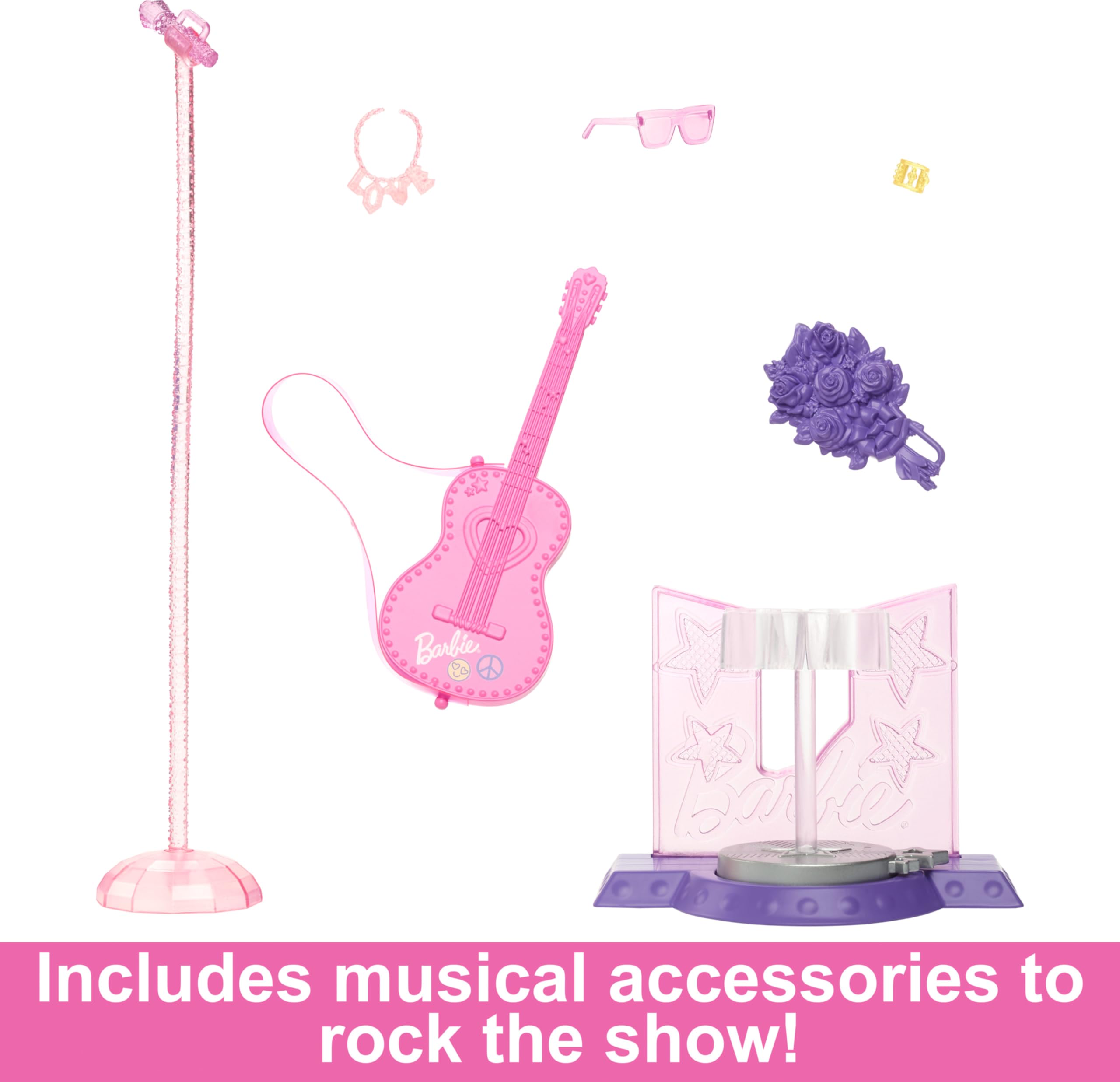 Foto 5 pulgar | Muñeca Barbie Pop Star Del 65 Aniversario Con Accesorios - Venta Internacional.