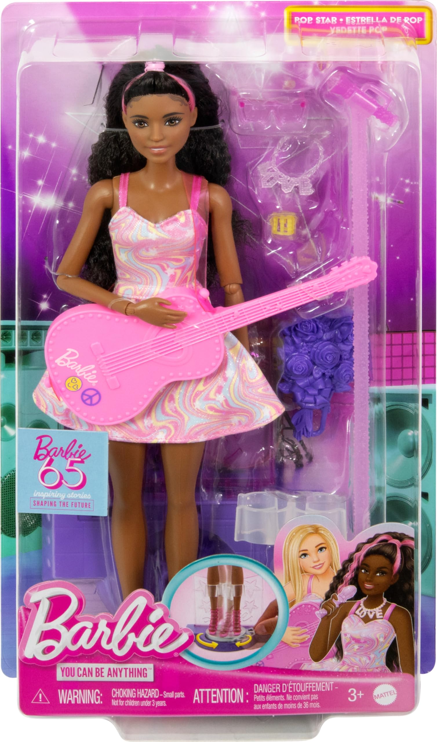 Foto 6 | Muñeca Barbie Pop Star Del 65 Aniversario Con Accesorios - Venta Internacional.