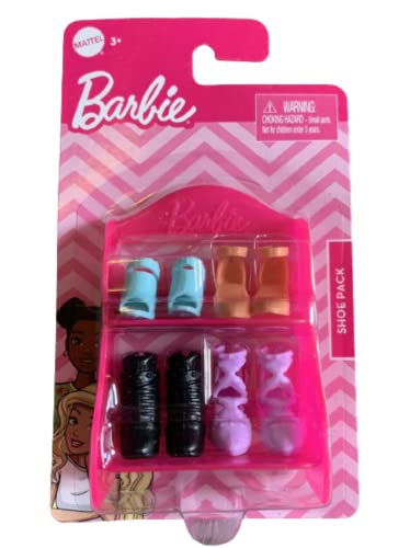 Foto 1 | Barbie Shoe Pack - Estante Rosa Con 4 Pares De Zapatos Barbie - Venta Internacional.