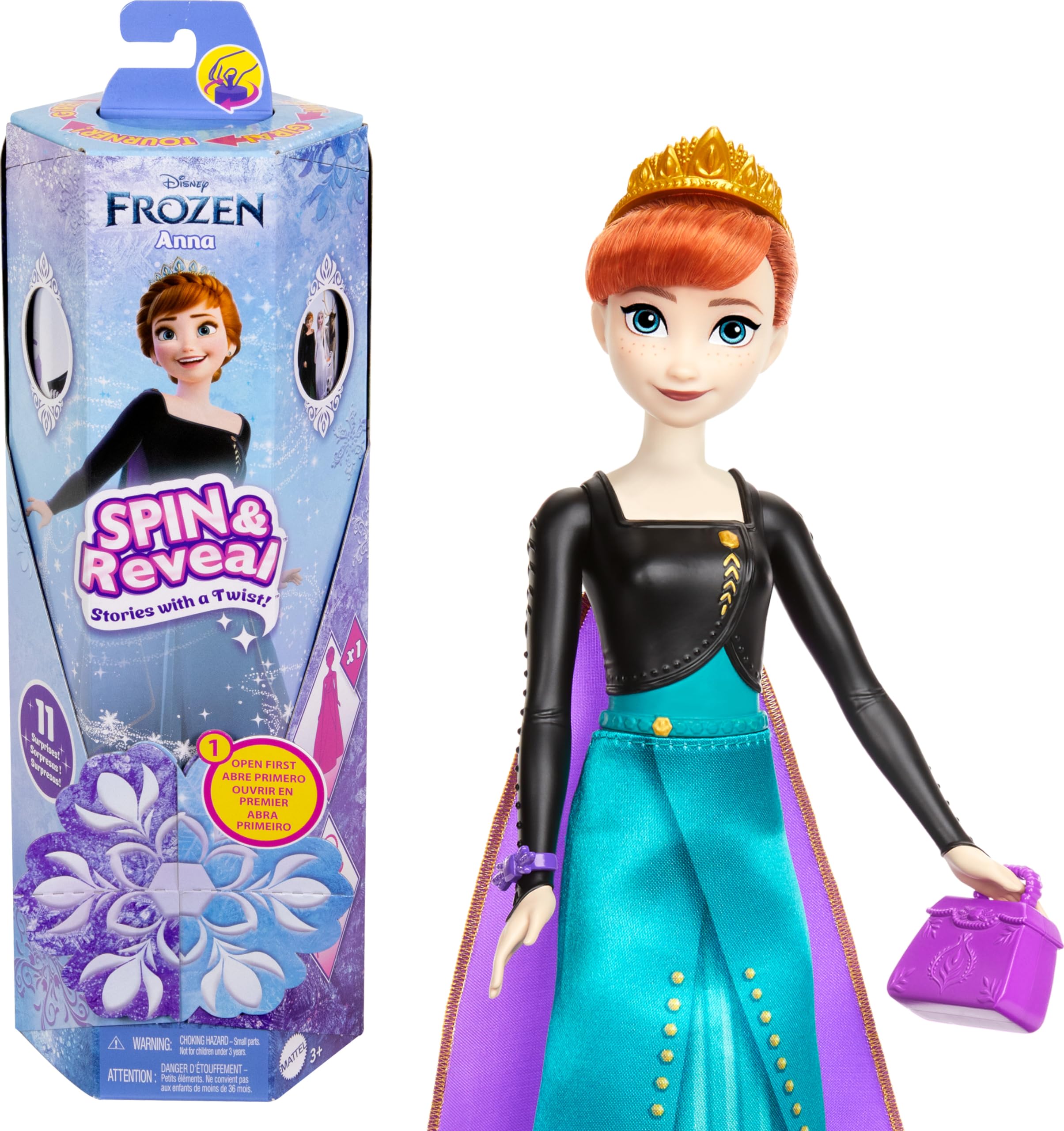 Muñeca Mattel Disney Frozen Anna con 11 Sorpresas - Venta Internacional