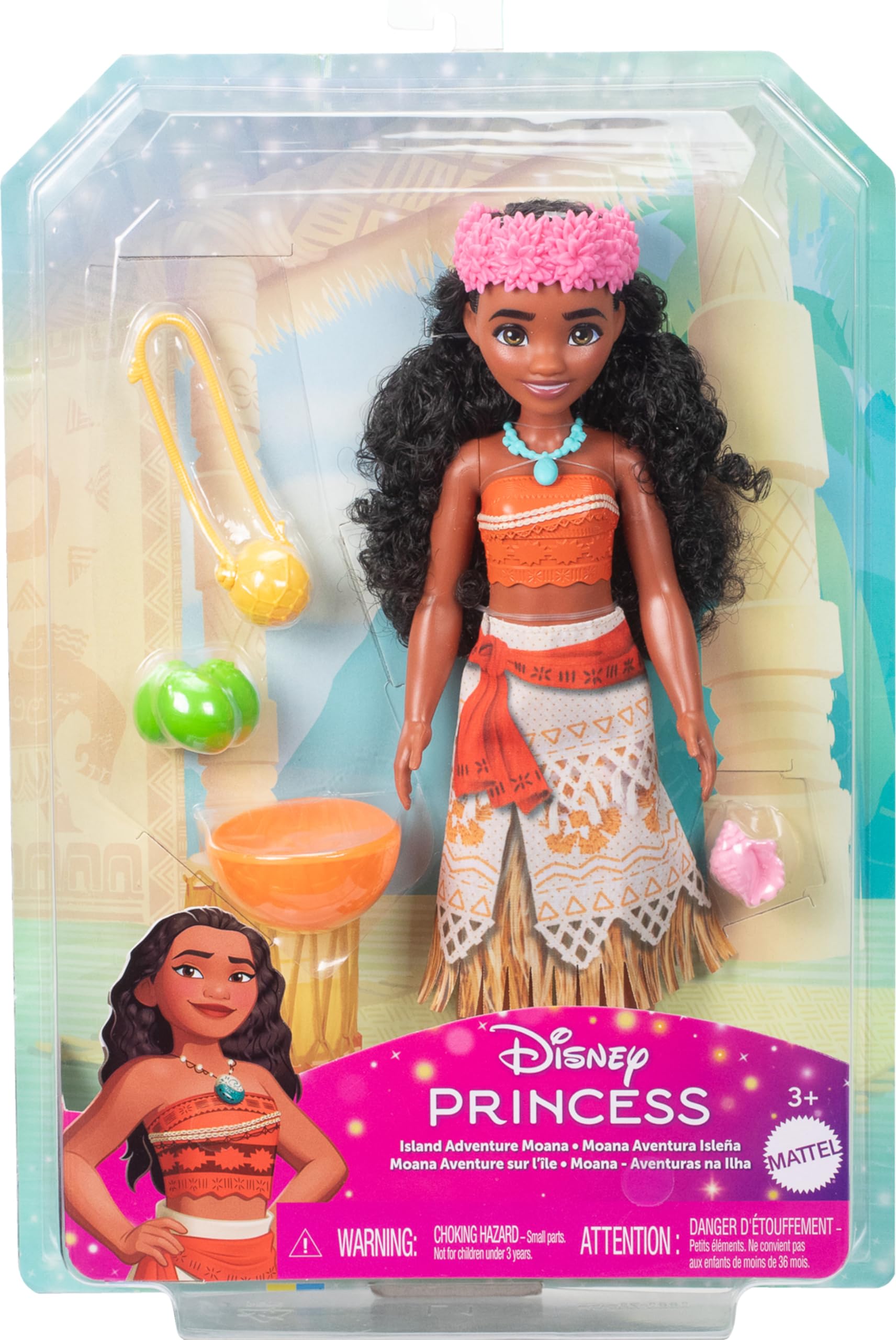 Foto 7 pulgar | Muñeca Mattel Disney Princess Island Adventure Moana-Venta Internacional
