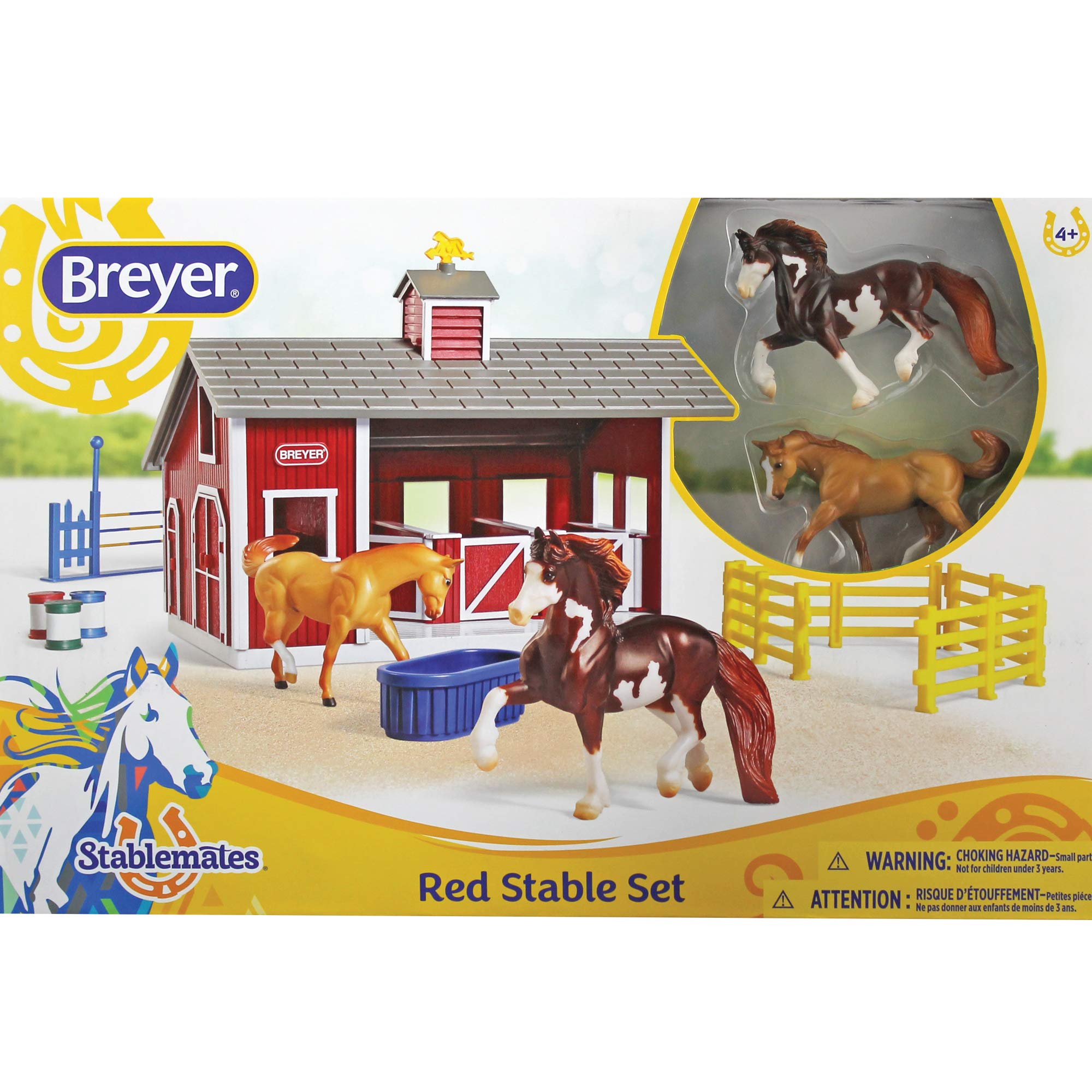 Foto 8 pulgar | Set De Establos Breyer 59197 Rojo Con 2 Caballos Y Accesorios - Venta Internacional.