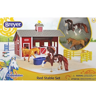 Foto 7 | Set De Establos Breyer 59197 Rojo Con 2 Caballos Y Accesorios - Venta Internacional.