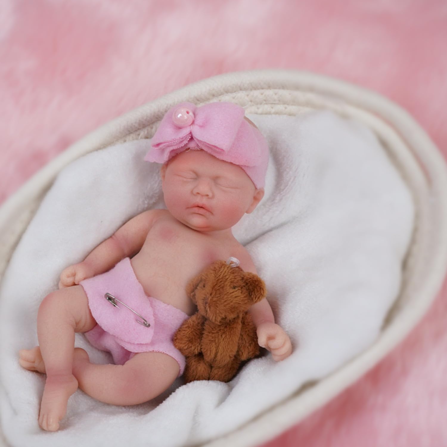 Foto 3 pulgar | Muñeca Reborn En Miniatura Mire & Mire De 7 Pulgadas Con Accesorios De Alimentación - Venta Internacional.