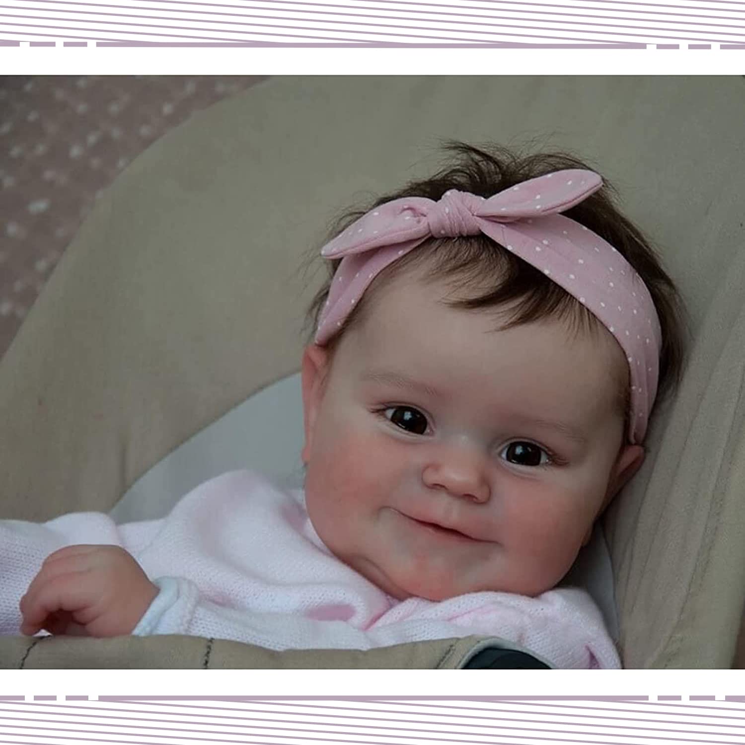 Foto 7 pulgar | Muñeca Reborn Meeler Realista Para Niña Recién Nacida De 50 Cm Con Acceso - Venta Internacional.