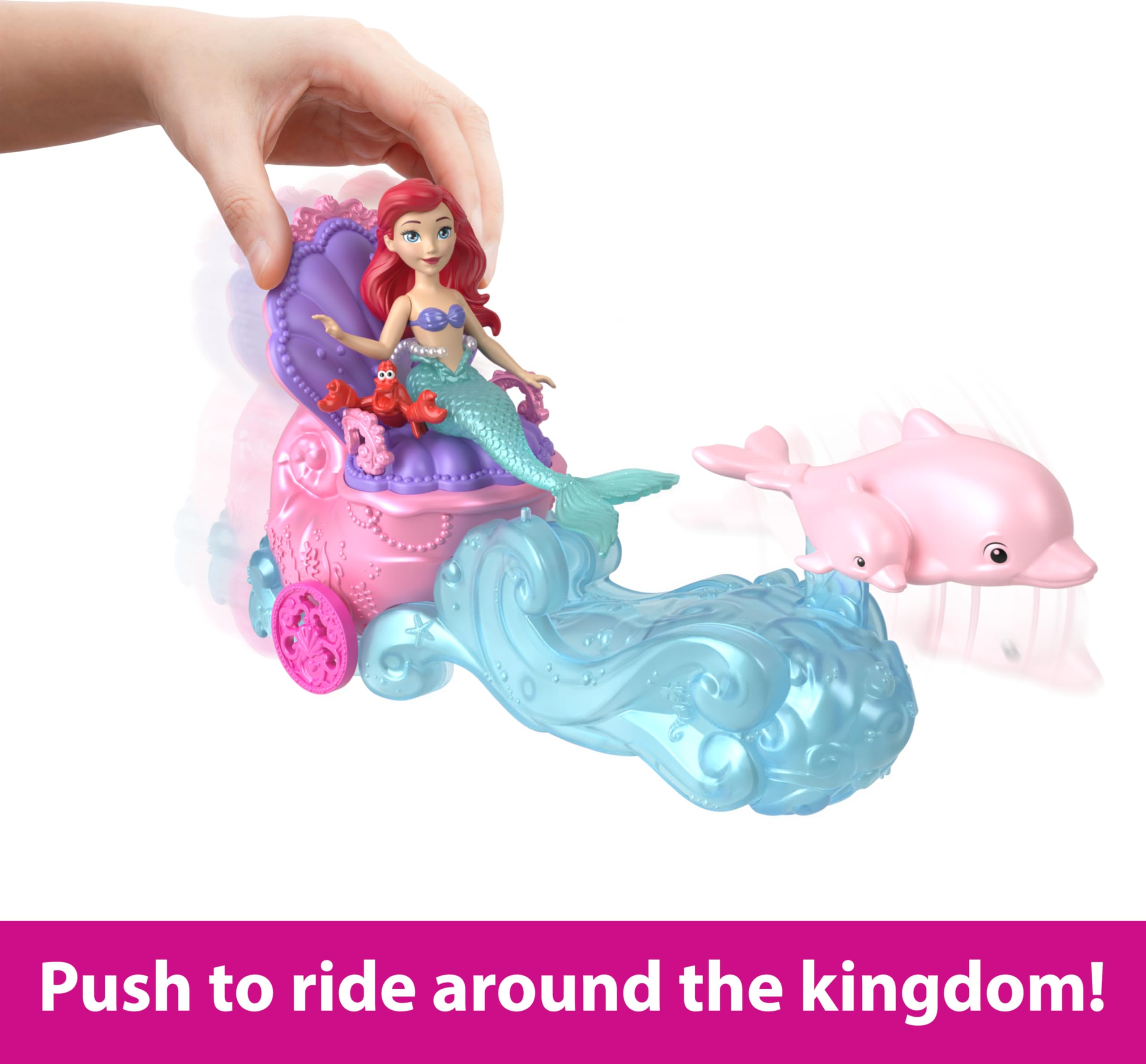 Foto 4 pulgar | Toy Mattel Disney Princess Ariel Mermaid Con Carro Rodante - Venta Internacional.