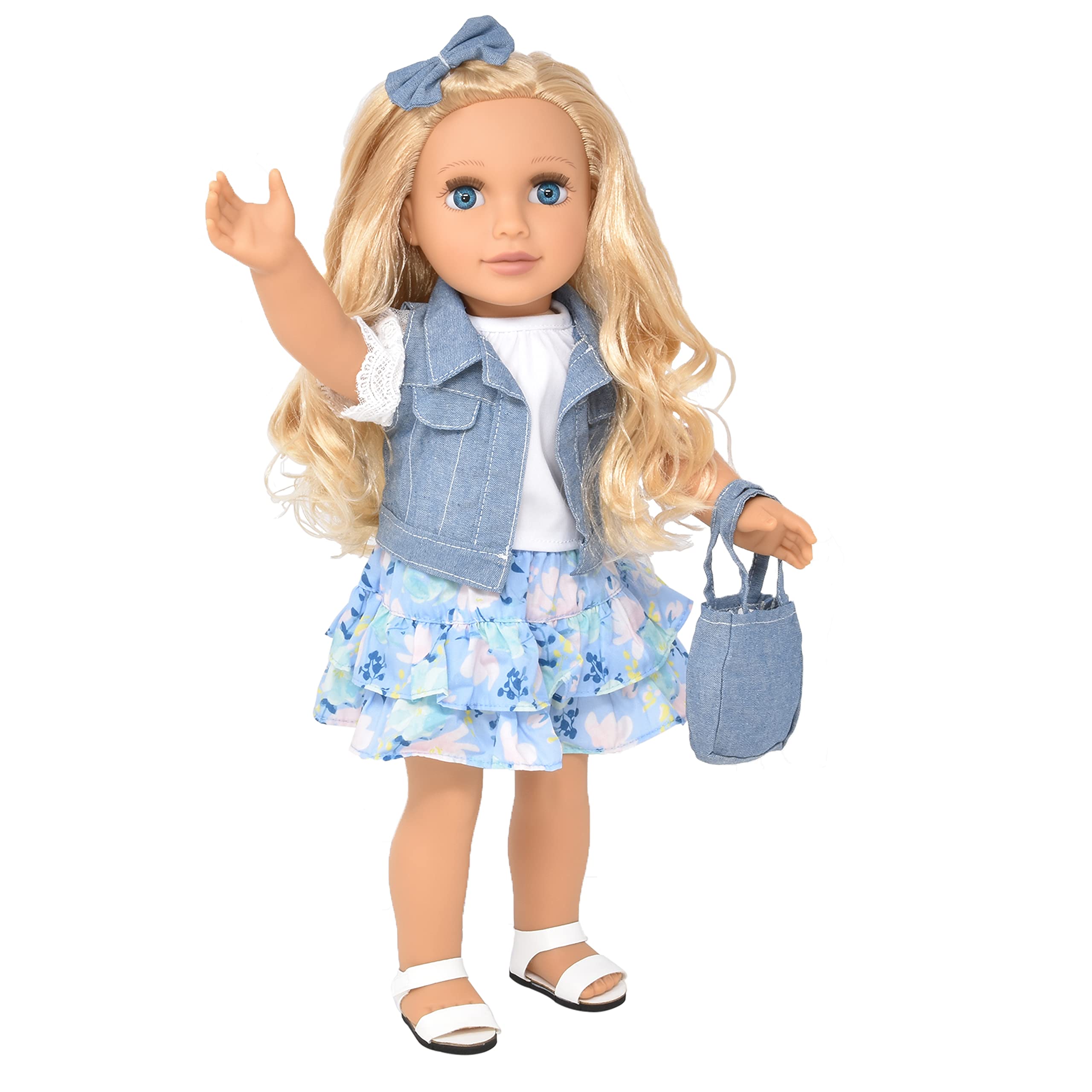 Foto 2 pulgar | Tienda De Regalos Para Muñecas De Moda De 18 Pulgadas Con Cabello Rubio Y Ojos Azules - Venta Internacional.