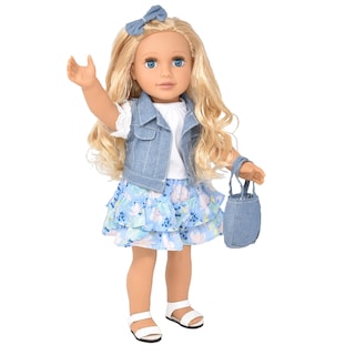 Foto 1 | Tienda De Regalos Para Muñecas De Moda De 18 Pulgadas Con Cabello Rubio Y Ojos Azules - Venta Internacional.