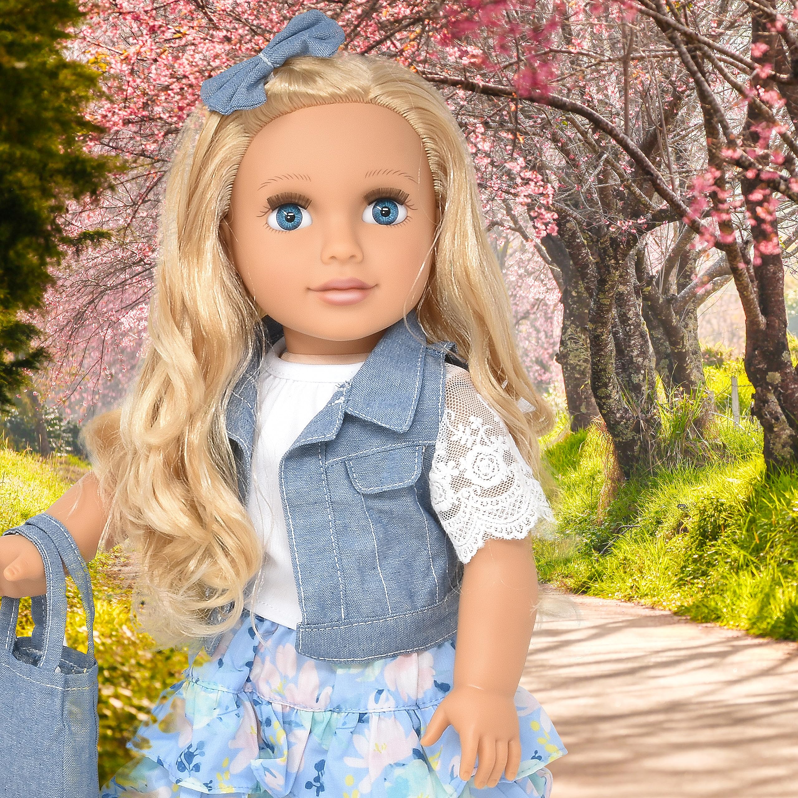 Foto 2 | Tienda De Regalos Para Muñecas De Moda De 18 Pulgadas Con Cabello Rubio Y Ojos Azules - Venta Internacional.