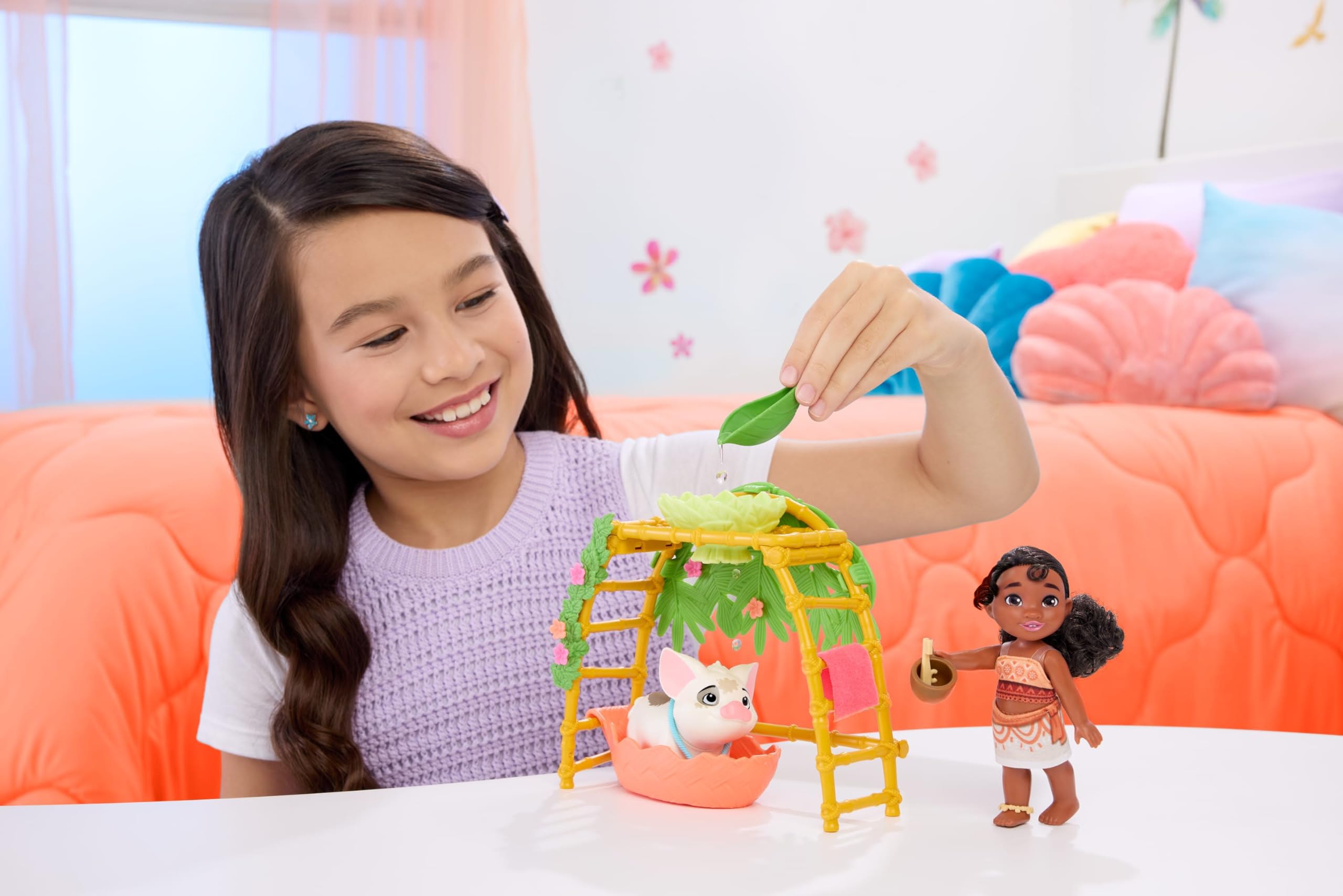Foto 3 pulgar | Playset Mattel Disney Moana 2 Simea Y Pua Bathtime Fun - Venta Internacional.