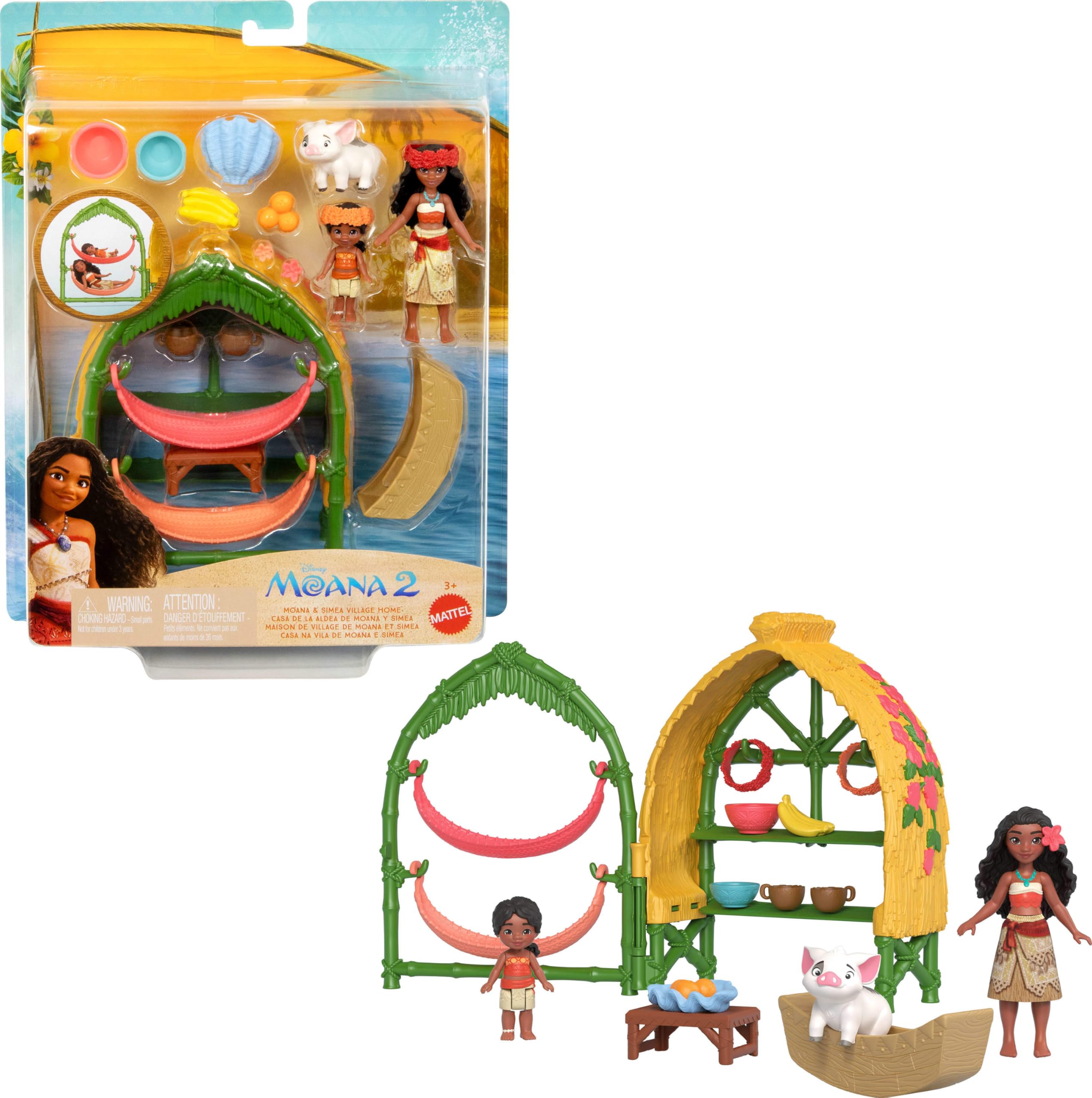 Set De Juego Toy Mattel Disney Moana 2 Moana & Simea Village Home - Venta Internacional.