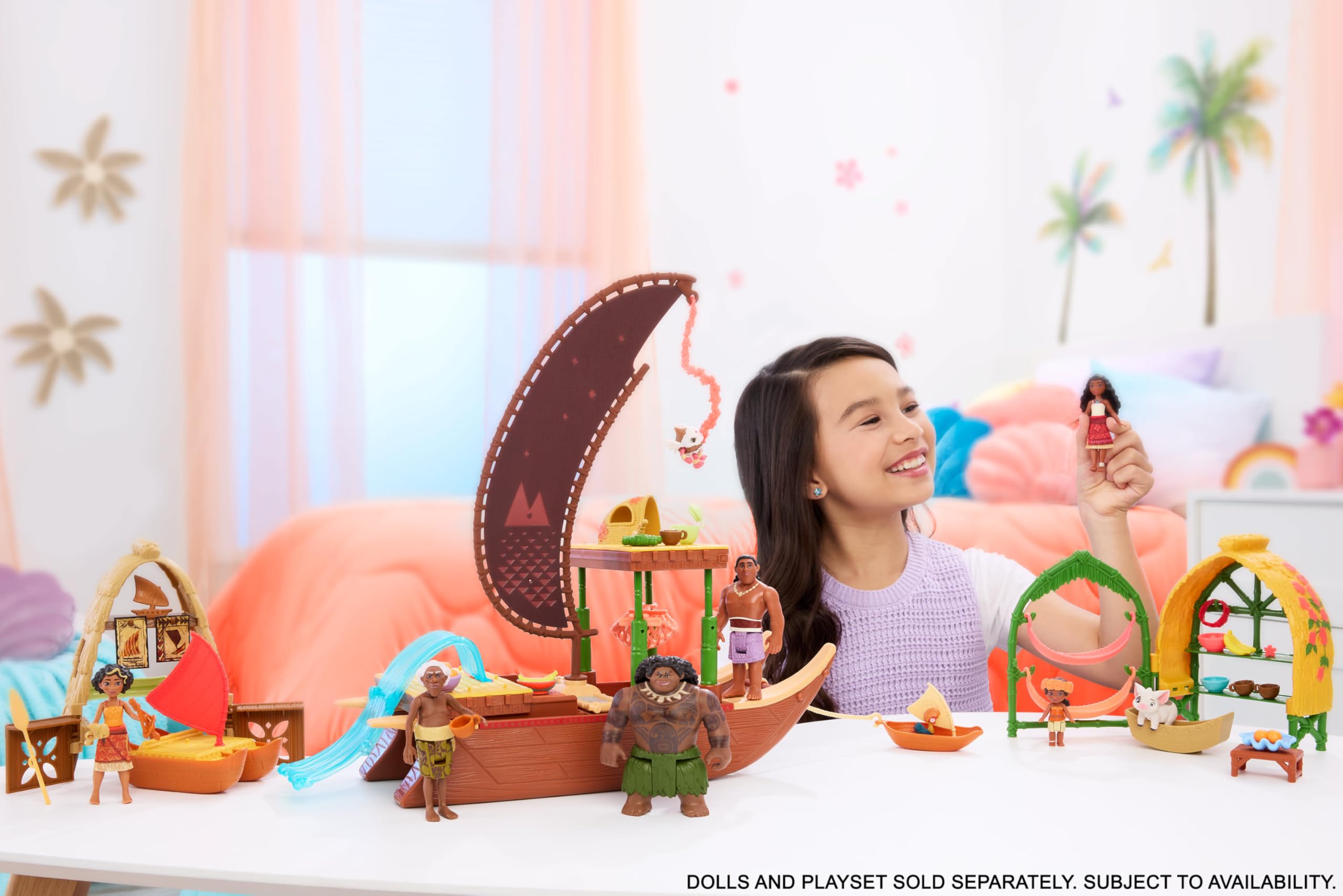 Foto 3 pulgar | Set De Juego Toy Mattel Disney Moana 2 Moana & Simea Village Home - Venta Internacional.
