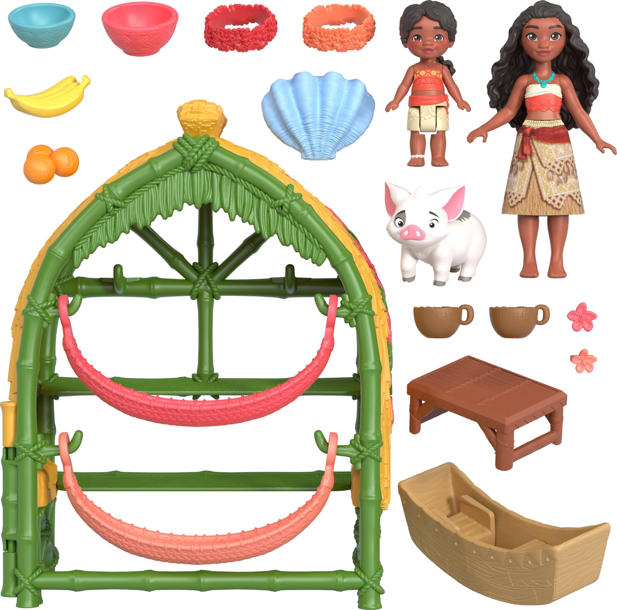 Foto 7 pulgar | Set De Juego Toy Mattel Disney Moana 2 Moana & Simea Village Home - Venta Internacional.