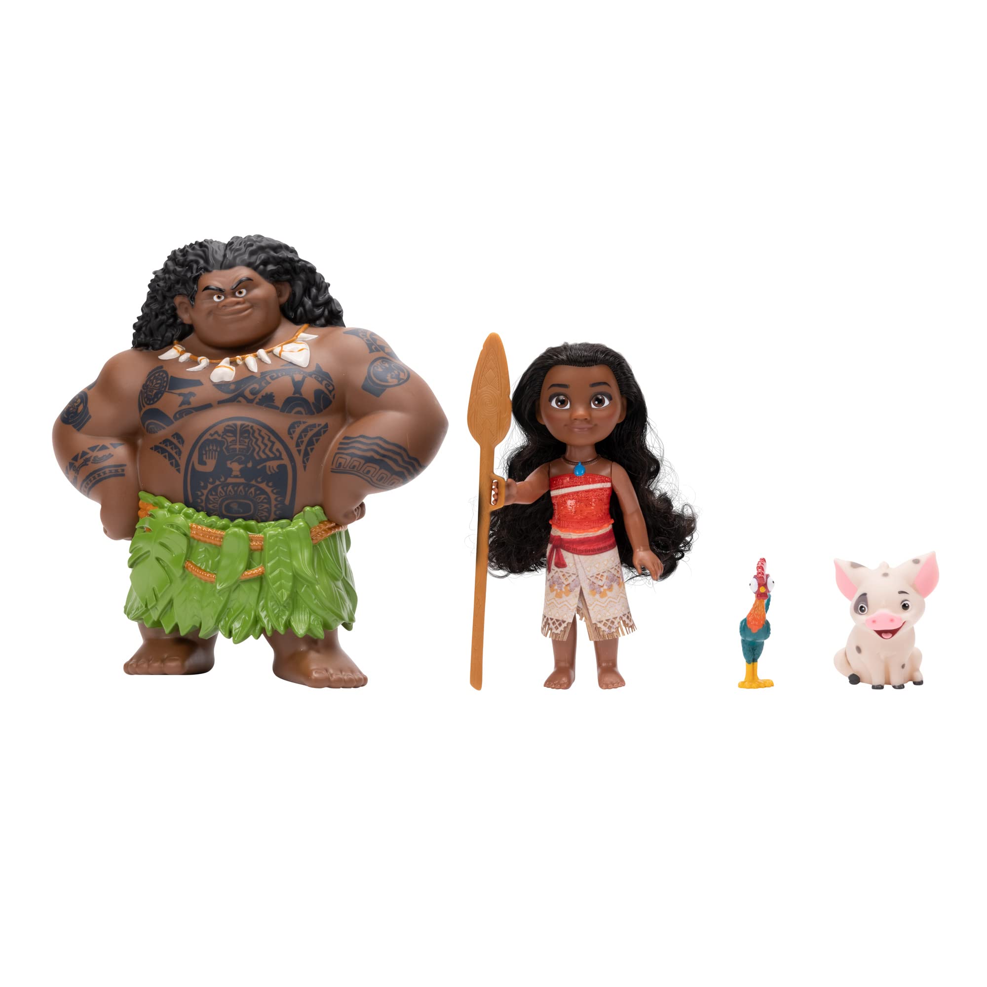 Set De Muñecas Disney Princess Moana Y Maui Con Pua Y Heihei De 15 Cm - Venta Internacional.