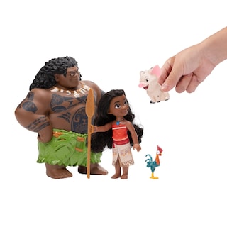 Foto 2 | Set De Muñecas Disney Princess Moana Y Maui Con Pua Y Heihei De 15 Cm - Venta Internacional.
