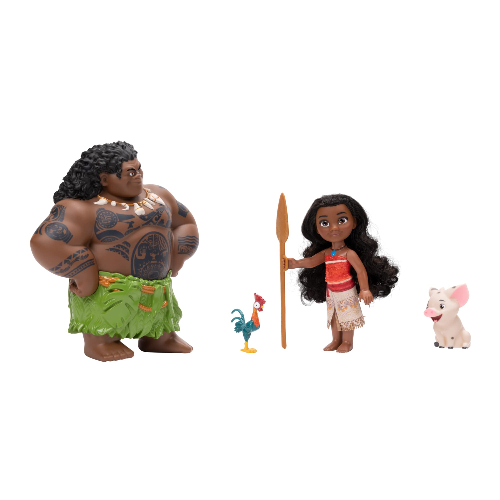 Foto 6 pulgar | Set De Muñecas Disney Princess Moana Y Maui Con Pua Y Heihei De 15 Cm - Venta Internacional.