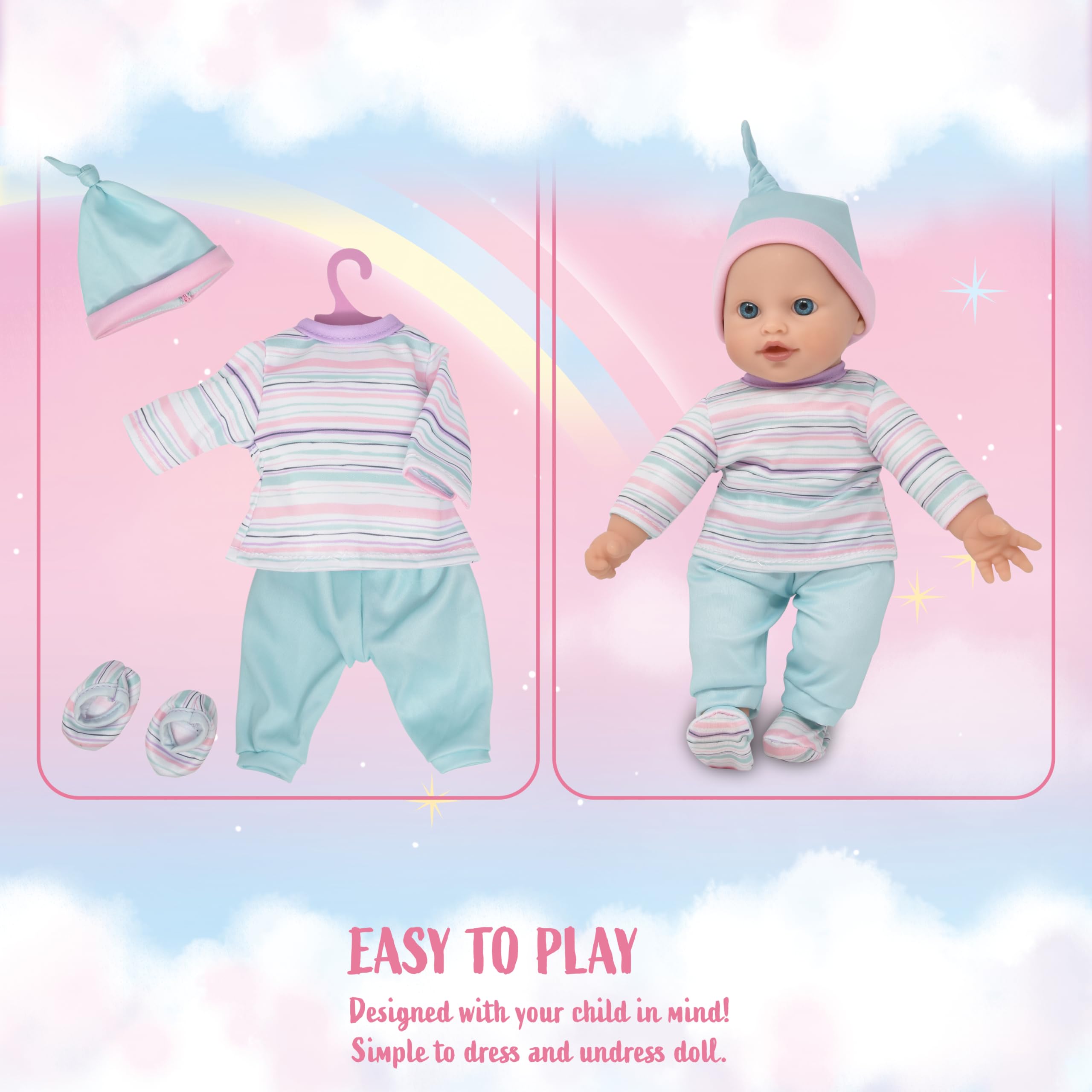 Foto 6 pulgar | Set De Regalo Baby Doll Soft Body Con Ropa Y Mochila De 30 Cm - Venta Internacional.
