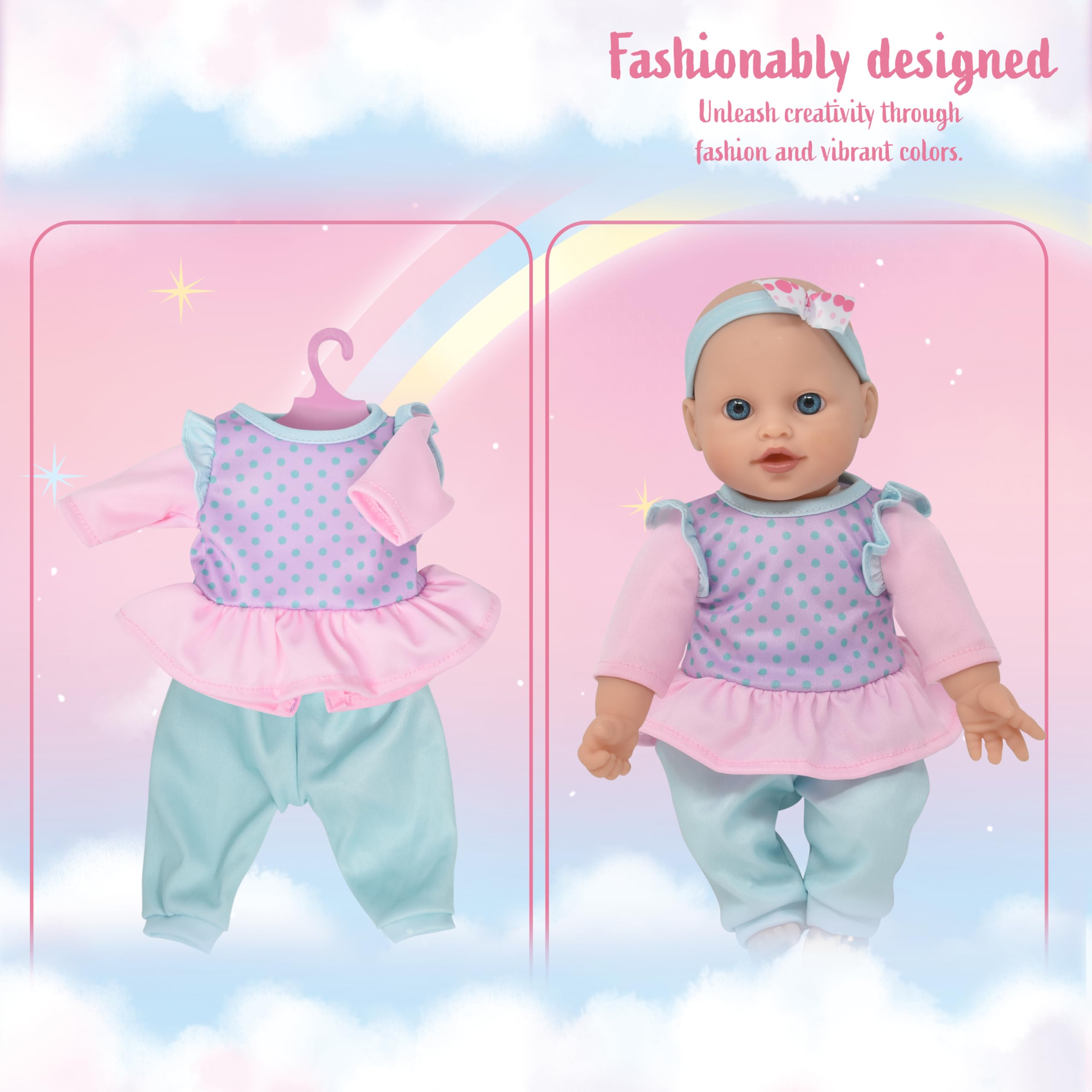 Foto 7 pulgar | Set De Regalo Baby Doll Soft Body Con Ropa Y Mochila De 30 Cm - Venta Internacional.