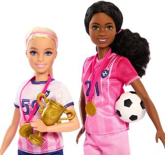 Foto 3 | Playset Barbie Careers Para Jugador De Fútbol Con 2 Muñecas Y 15 Unidades - Venta Internacional.