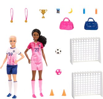 Foto 4 | Playset Barbie Careers Para Jugador De Fútbol Con 2 Muñecas Y 15 Unidades - Venta Internacional.