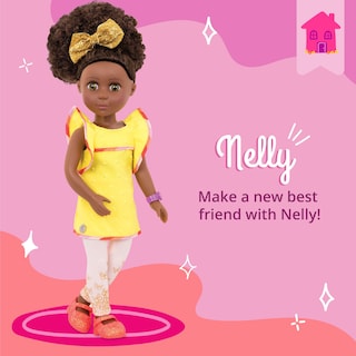Foto 2 | Muñeca Moderna Con Purpurina Para Niñas Nelly, 35 Cm, Con Ropa Y Accesorios - Venta Internacional.