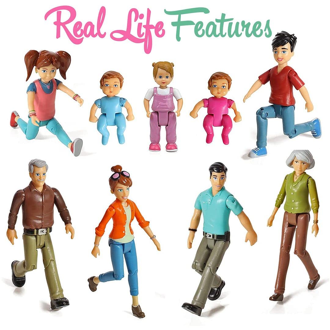 Foto 6 pulgar | Set De Figuras De Acción Sweet Li'l Family Dollhouse People X9 - Venta Internacional.