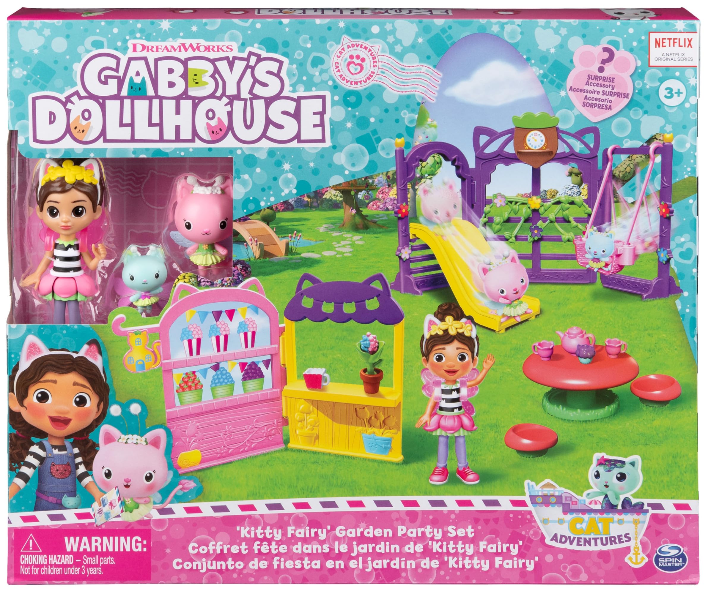 Foto 3 pulgar | Playset Gabby's Dollhouse Kitty Fairy Garden Party 3 Años O Más - Venta Internacional.