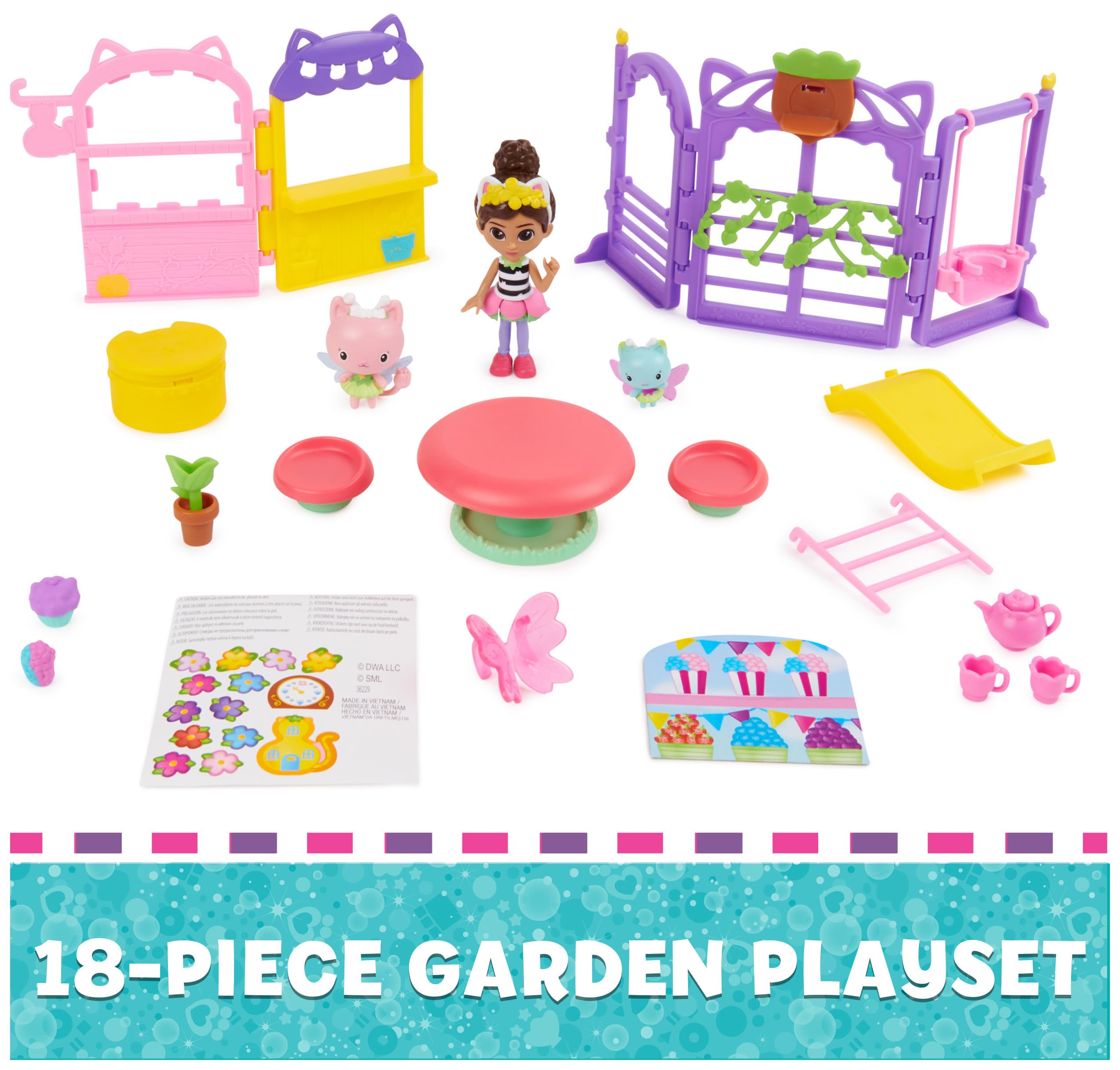 Foto 4 pulgar | Playset Gabby's Dollhouse Kitty Fairy Garden Party 3 Años O Más - Venta Internacional.
