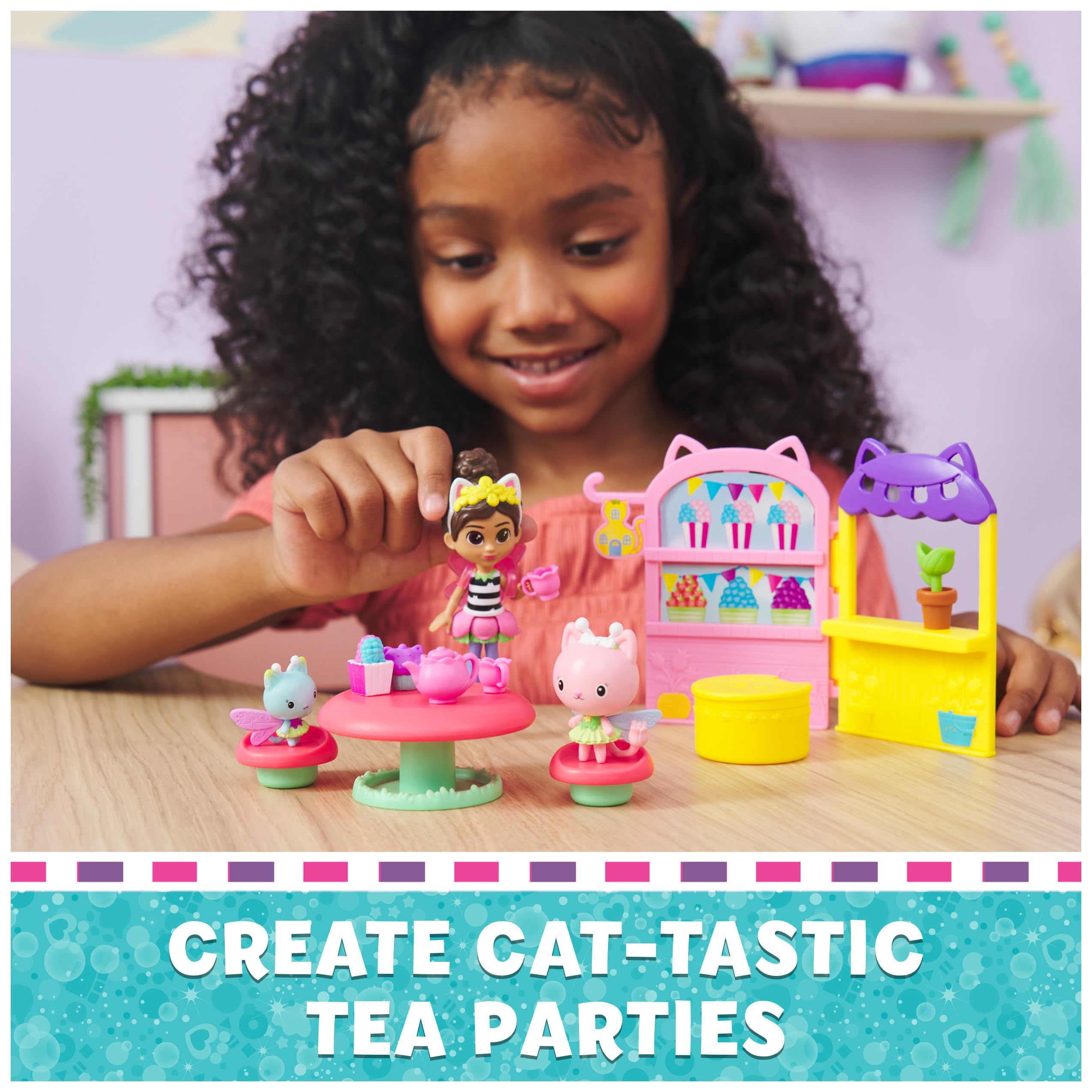 Foto 5 pulgar | Playset Gabby's Dollhouse Kitty Fairy Garden Party 3 Años O Más - Venta Internacional.
