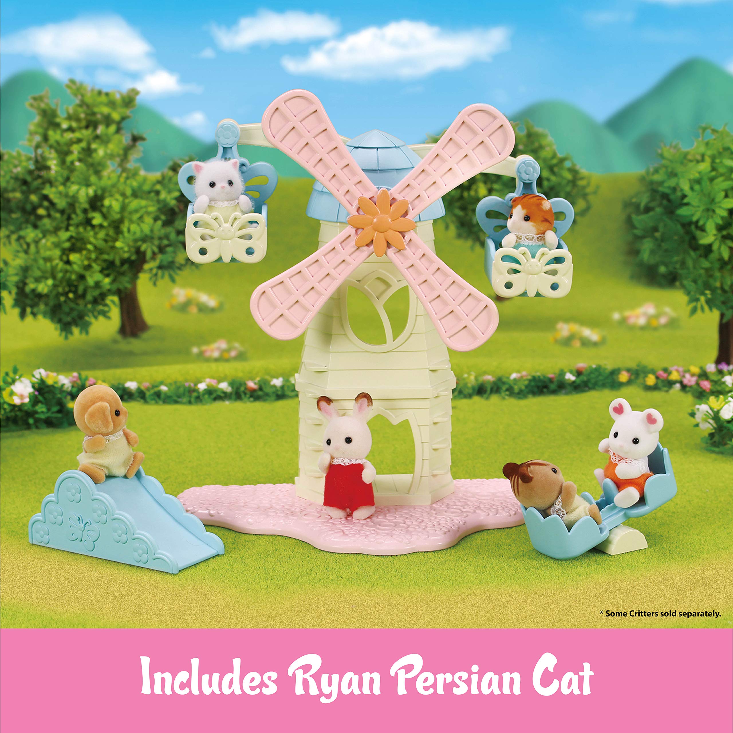 Foto 4 pulgar | Dollhouse Playset Calico Critters Baby Windmill Park Con Gato Persa - Venta Internacional.