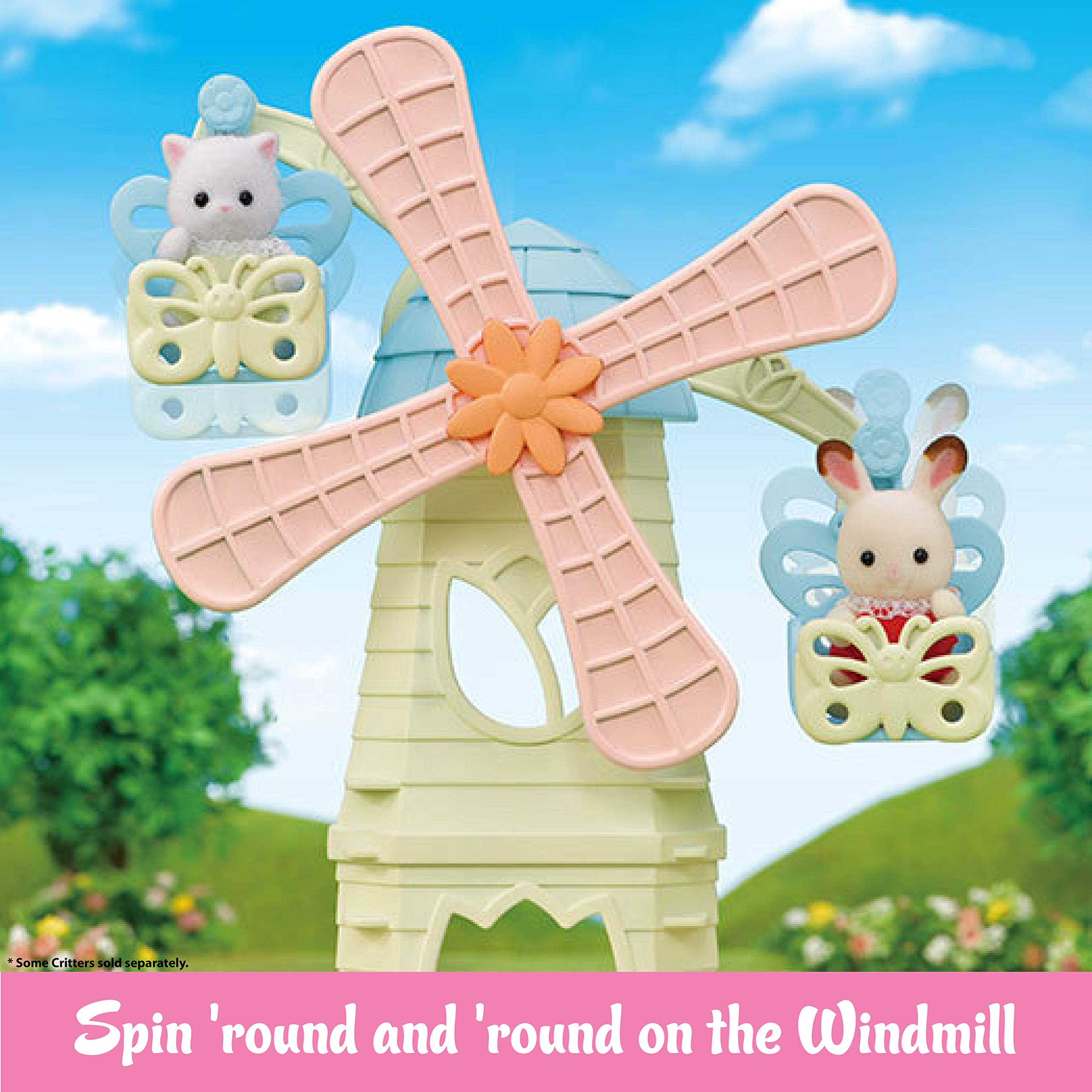 Foto 7 pulgar | Dollhouse Playset Calico Critters Baby Windmill Park Con Gato Persa - Venta Internacional.
