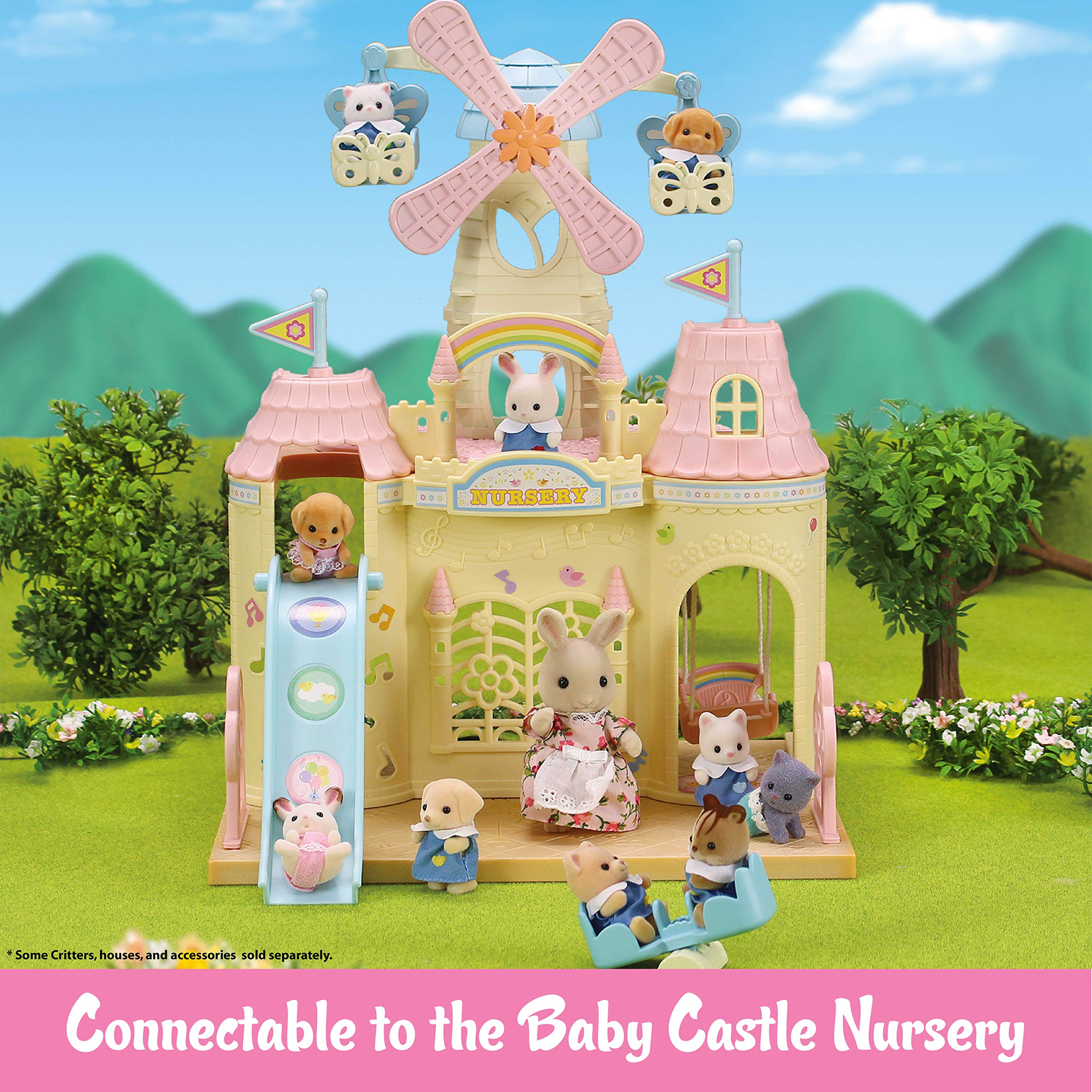 Foto 8 pulgar | Dollhouse Playset Calico Critters Baby Windmill Park Con Gato Persa - Venta Internacional.