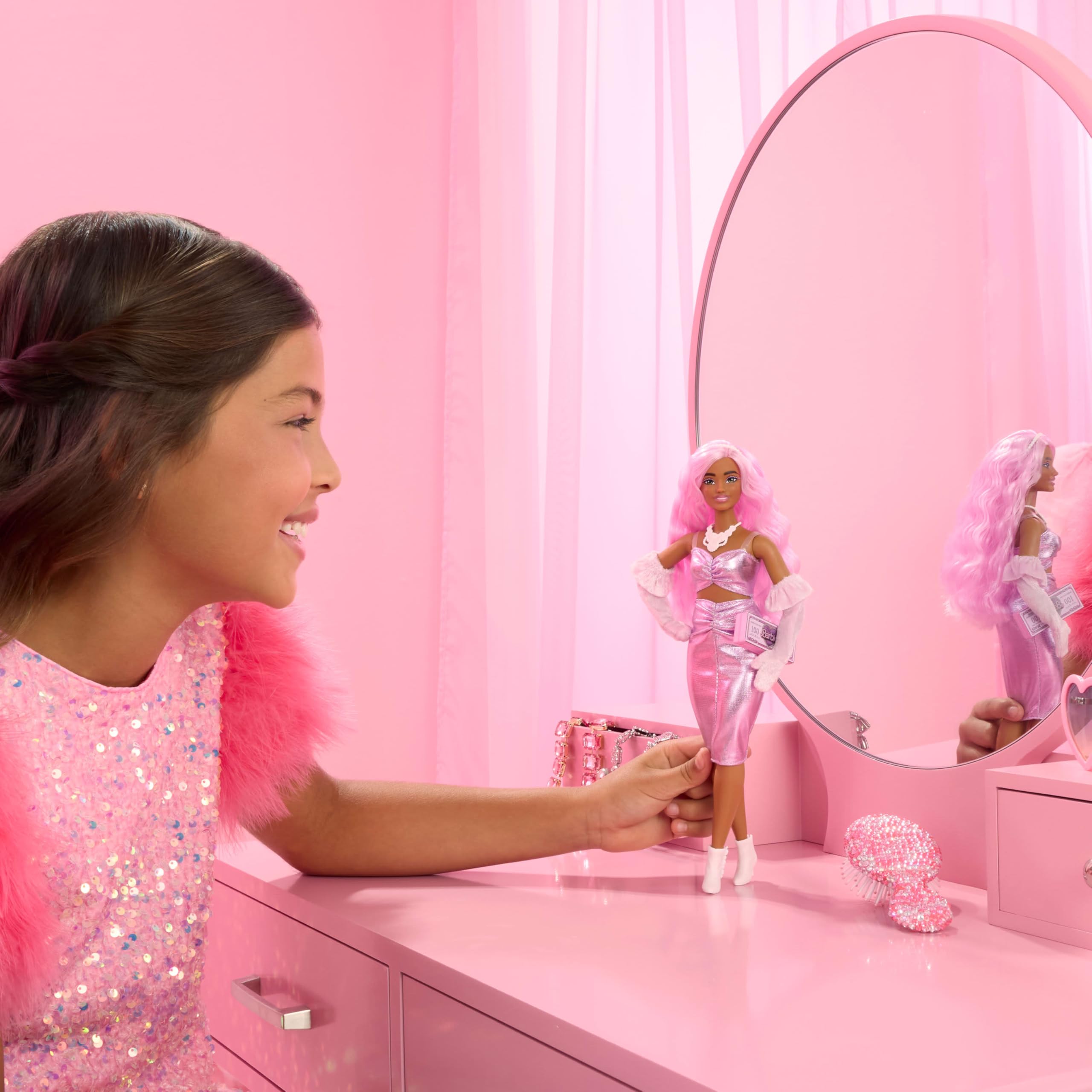 Foto 2 | Muñeca De Moda Barbie Deluxe Style #1 Barbiecore Outfit - Venta Internacional.