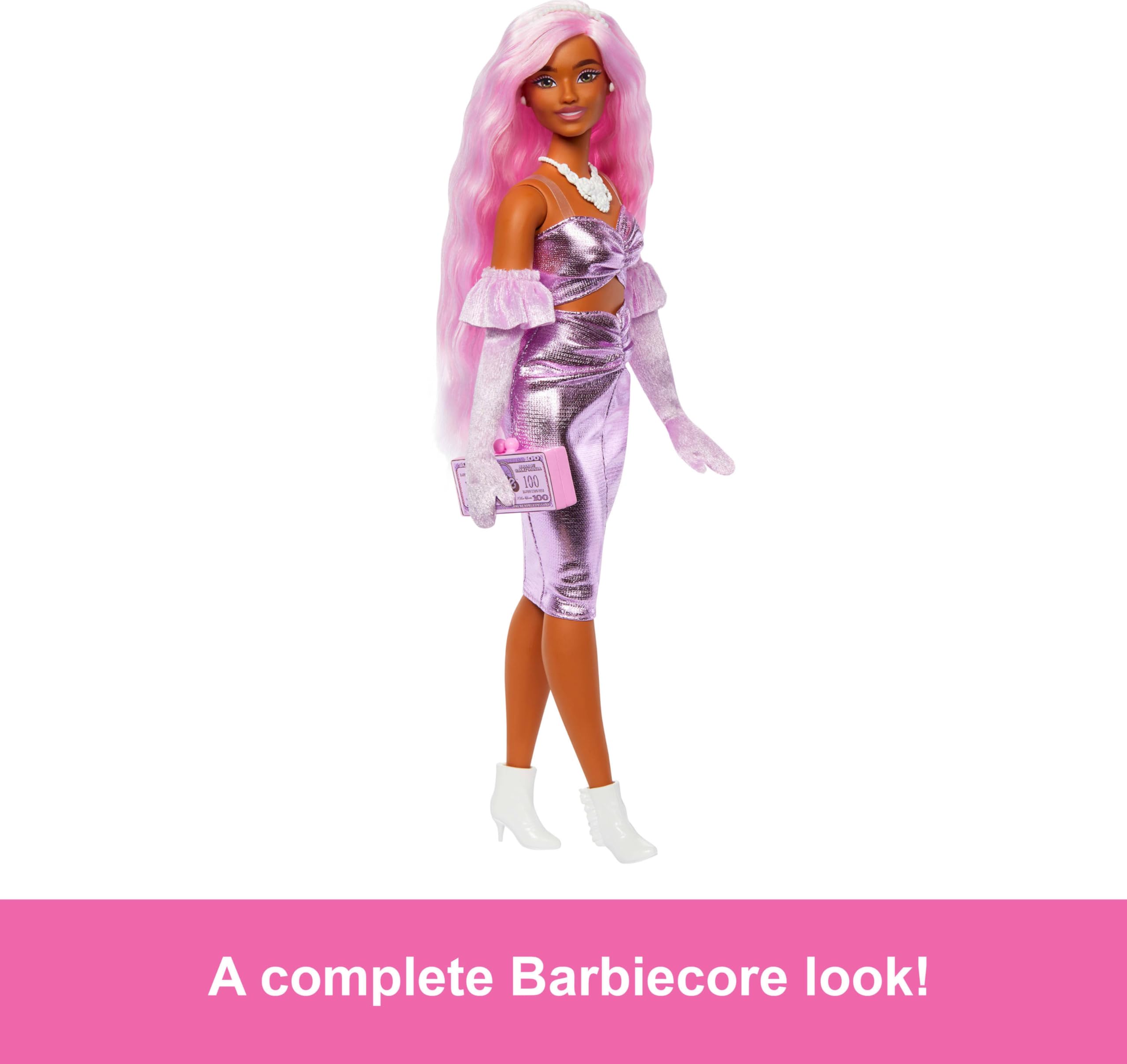 Foto 6 pulgar | Muñeca De Moda Barbie Deluxe Style #1 Barbiecore Outfit - Venta Internacional.