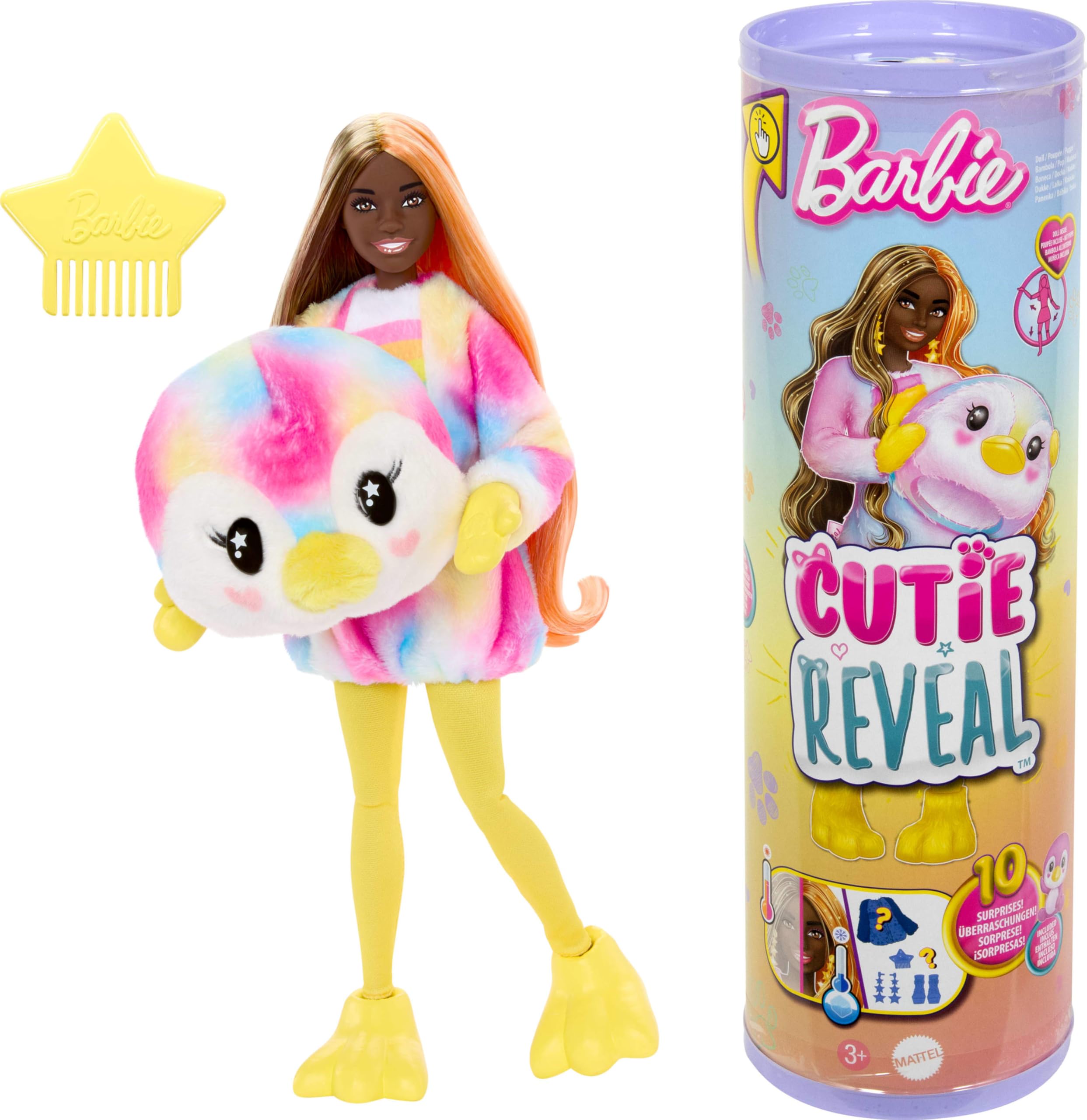 Foto 2 pulgar | Muñeca Barbie Cutie Reveal Color Dream Con Disfraz De Pingüino - Venta Internacional.