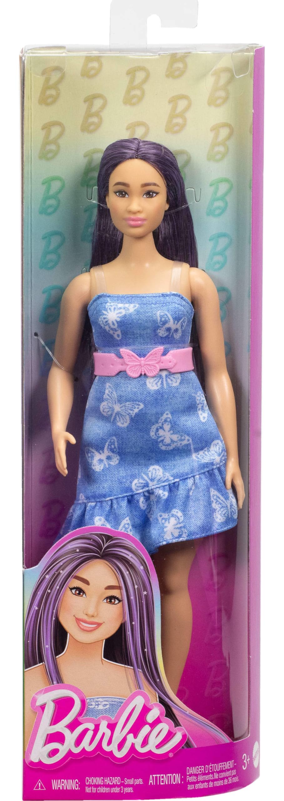 Foto 7 pulgar | Muñeca De Moda Barbie Fashionistas #231 Con Pelo Morado - Venta Internacional.