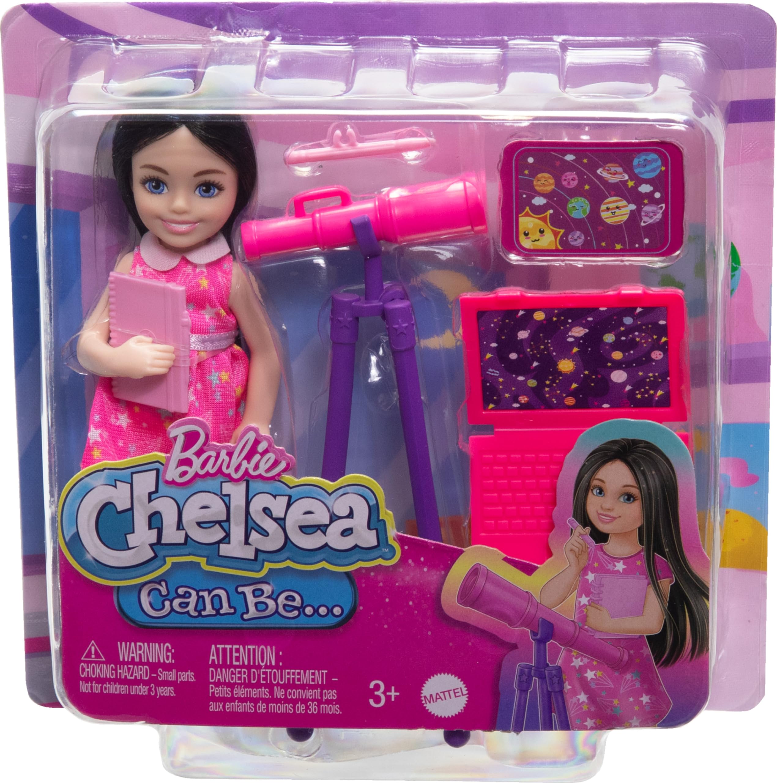 Foto 7 pulgar | Set De Juguetes Barbie Chelsea Can Be Astronomer Con Accesorios - Venta Internacional.