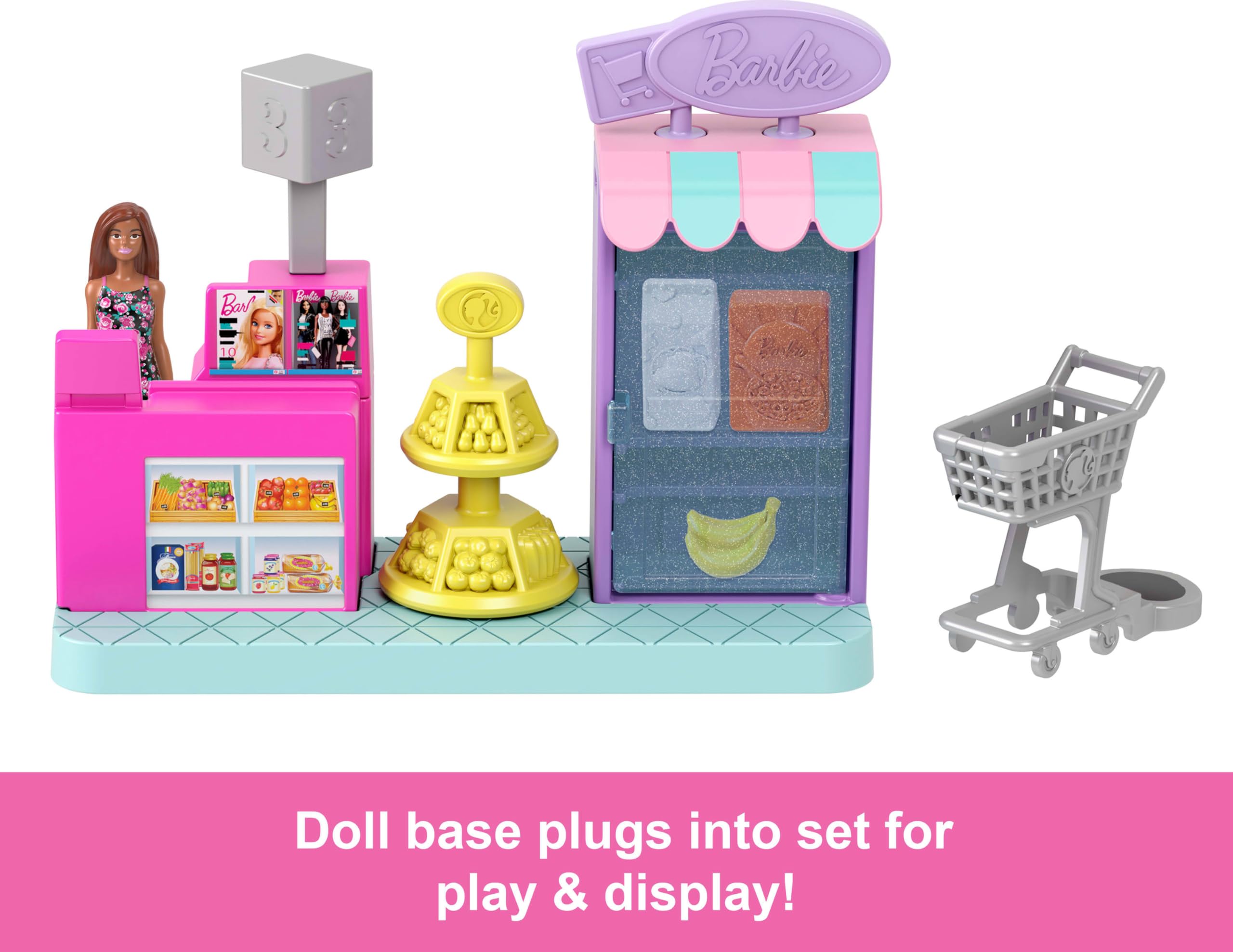 Foto 6 pulgar | Playset Barbie Mini Barbieland Supermarket Con Muñeca De 1.5 Pulgadas - Venta Internacional.