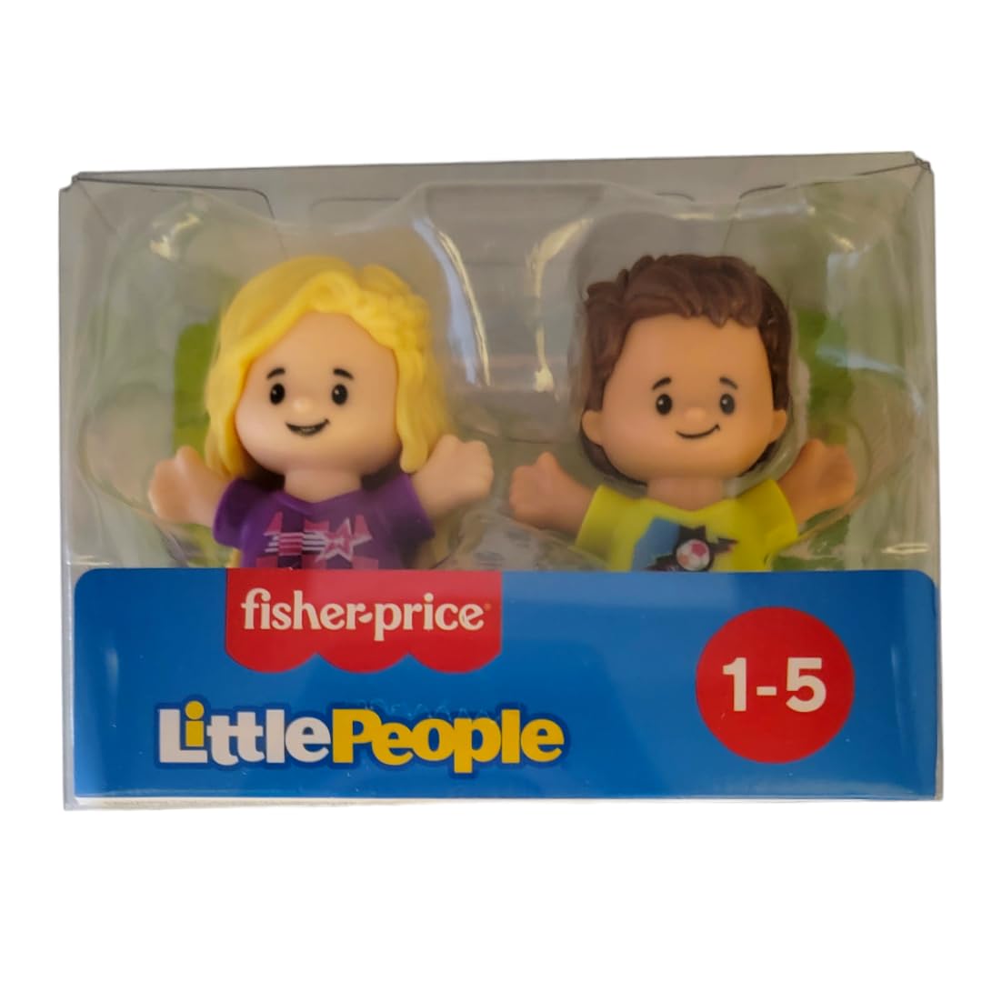 Foto 4 pulgar | Set De Figuras Fisher-price Little People Soccer Sports, Paquete De 2 - Venta Internacional.