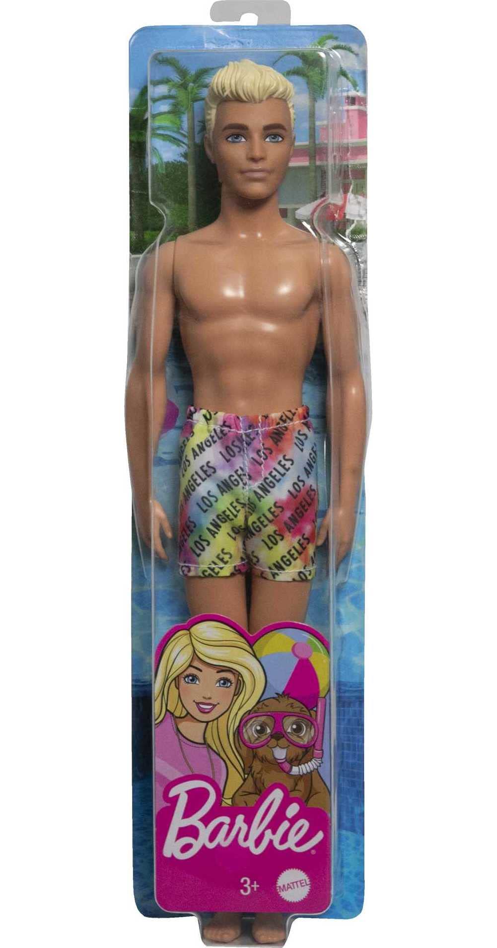 Foto 7 pulgar | Muñeca Barbie Ken Beach Con Cabello Rubio Y Bañador Los Ángeles - Venta Internacional.