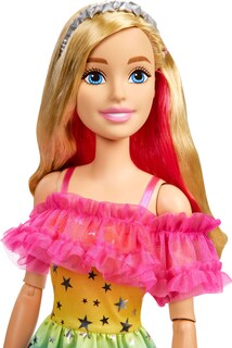 Foto 3 | Muñeca Barbie Grande Con Pelo Rubio De 71 Cm Y Vestido Arcoíris - Venta Internacional.