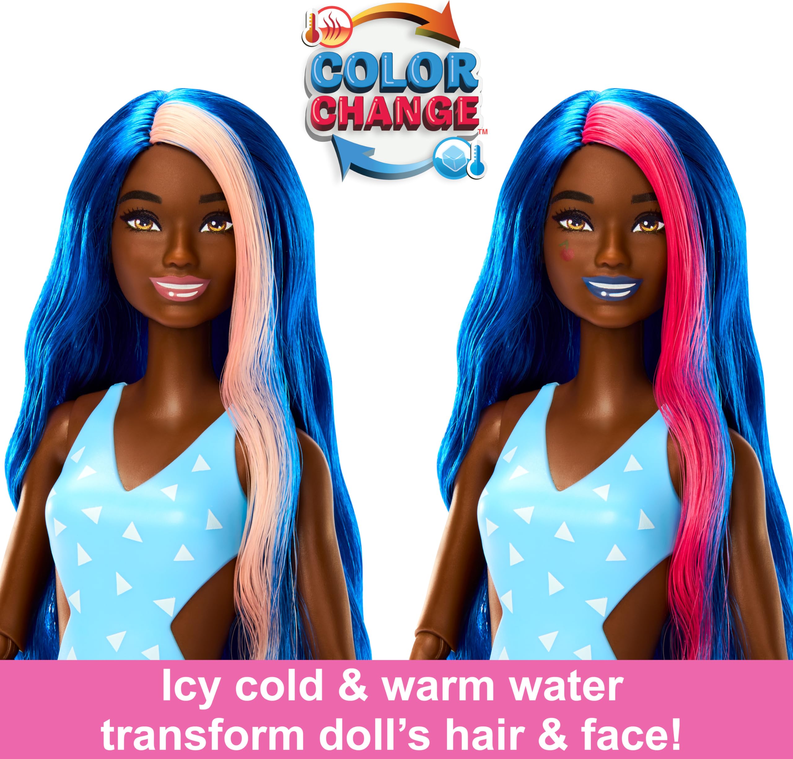 Foto 6 pulgar | Muñeca Barbie Pop Reveal Con Aroma A Ponche De Frutas Con Pelo Azul, 8 Sorpresas - Venta Internacional.