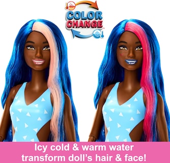 Foto 5 | Muñeca Barbie Pop Reveal Con Aroma A Ponche De Frutas Con Pelo Azul, 8 Sorpresas - Venta Internacional.