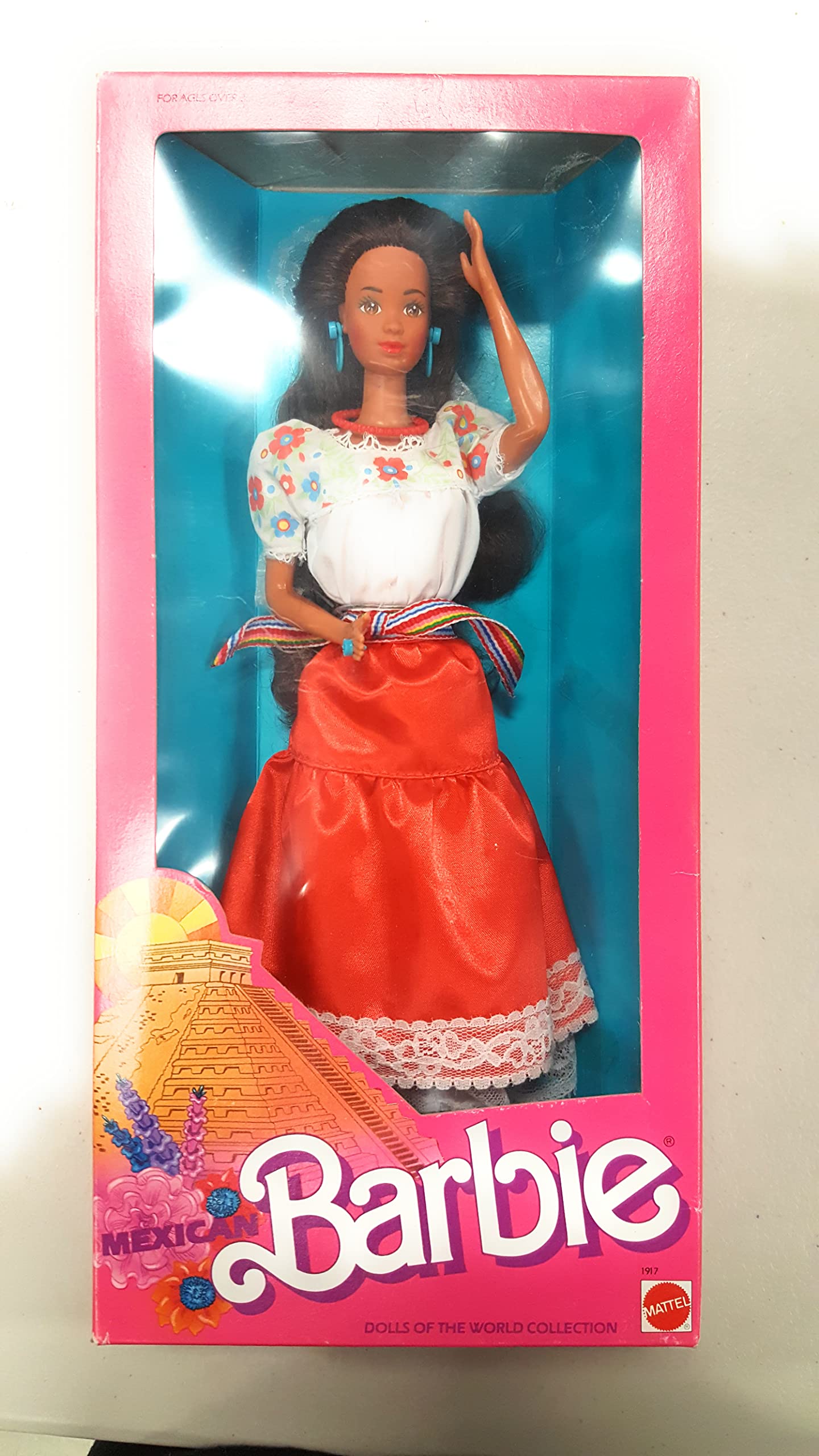 Muñeca Barbie Mexican Dolls Of The World 1988 Con Corbata Y Cinturón - Venta Internacional.