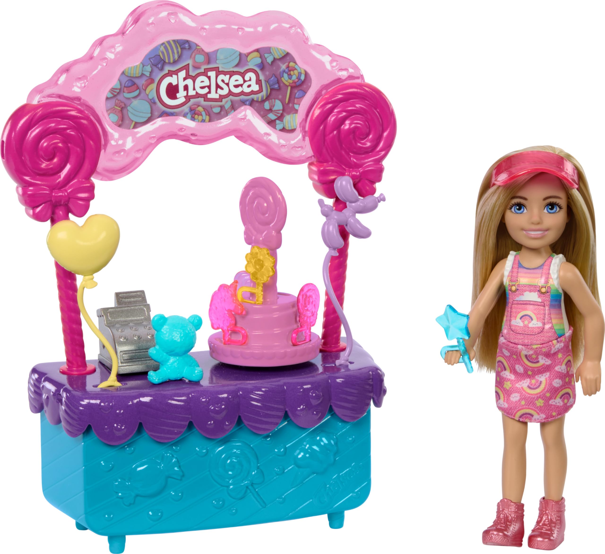 Set De Juguetes Barbie Chelsea Doll & Lollipop Stand Con 10 Entradas. - Venta Internacional.