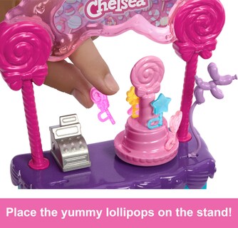 Foto 2 | Set De Juguetes Barbie Chelsea Doll & Lollipop Stand Con 10 Entradas. - Venta Internacional.