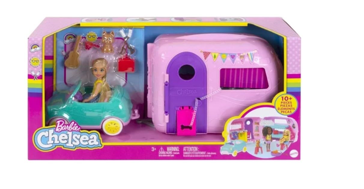 Foto 3 pulgar | Playset Barbie Chelsea Doll Camper Con Armario Y 15 Accesorios - Venta Internacional.